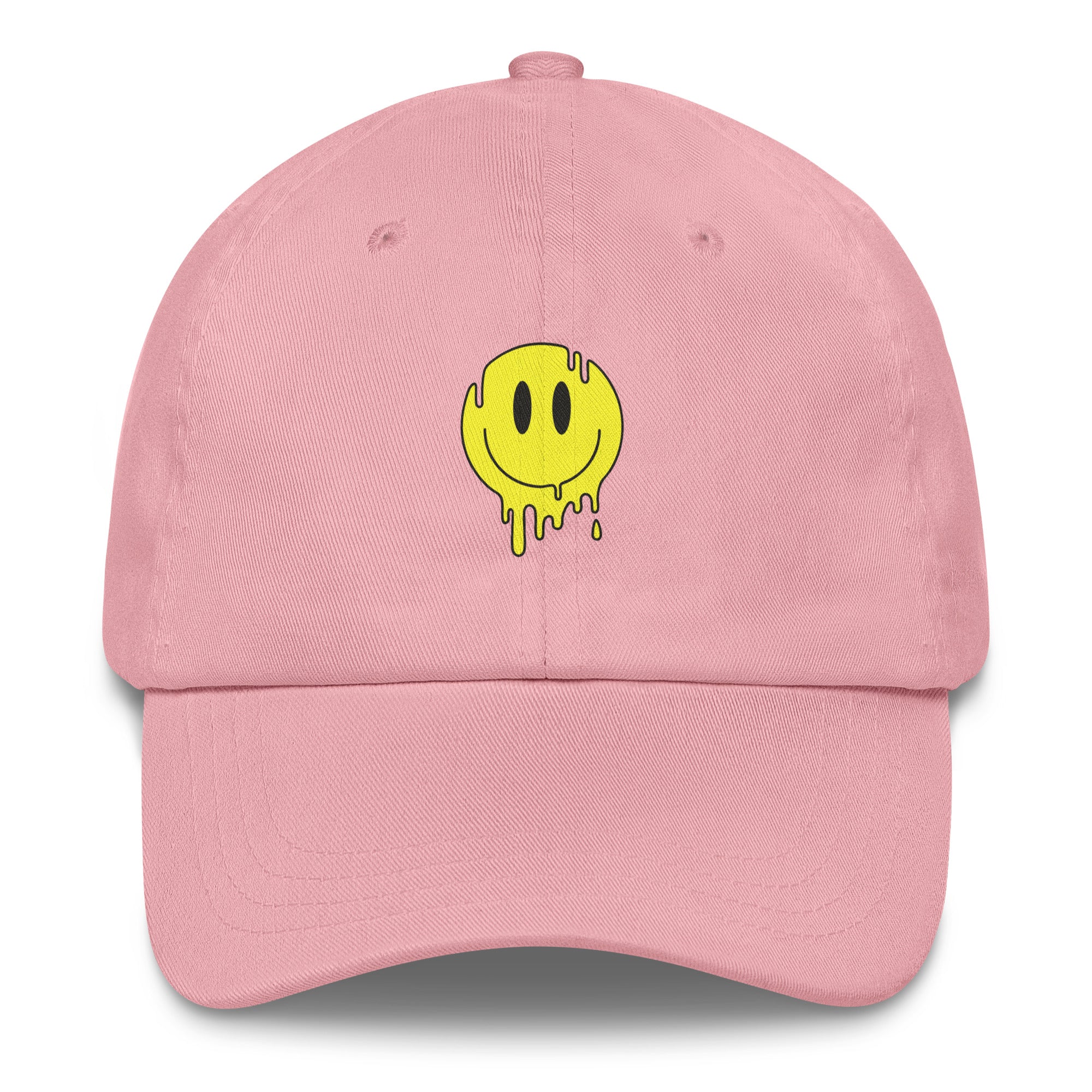 Drippy Smiley Hat psychedelic festival hat in pink