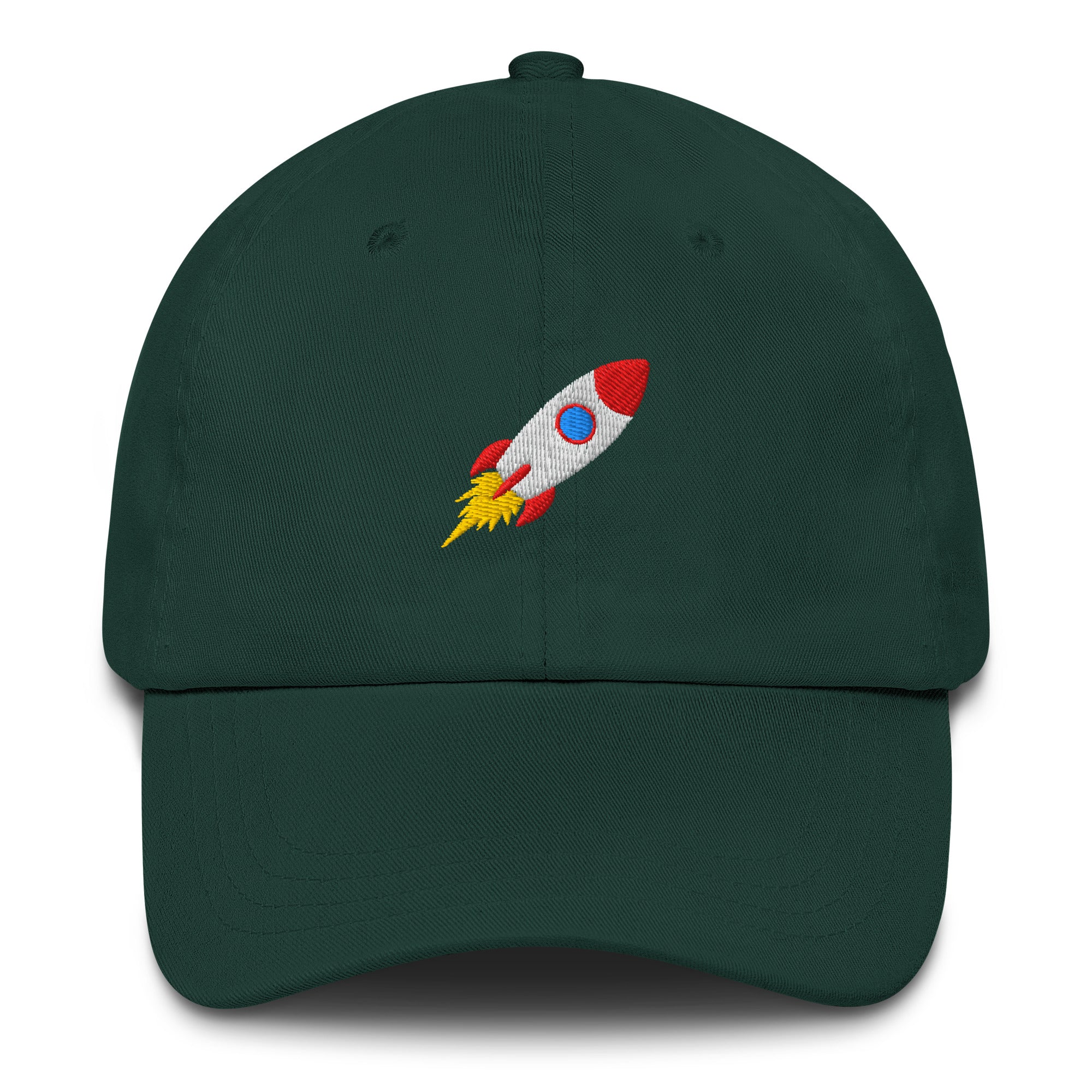 embroidered Rocket Vibes Festival Hat in Green