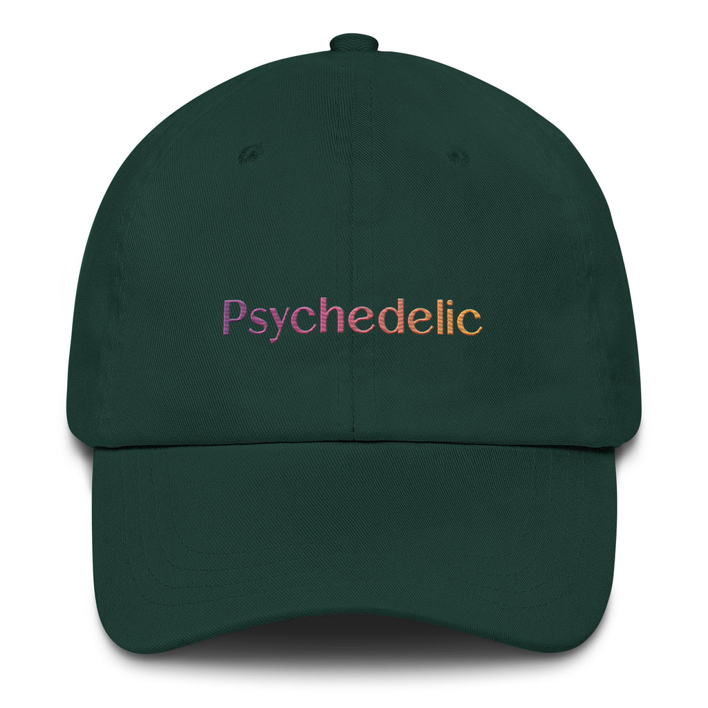 Psychedelic Embroidered Hat in green
