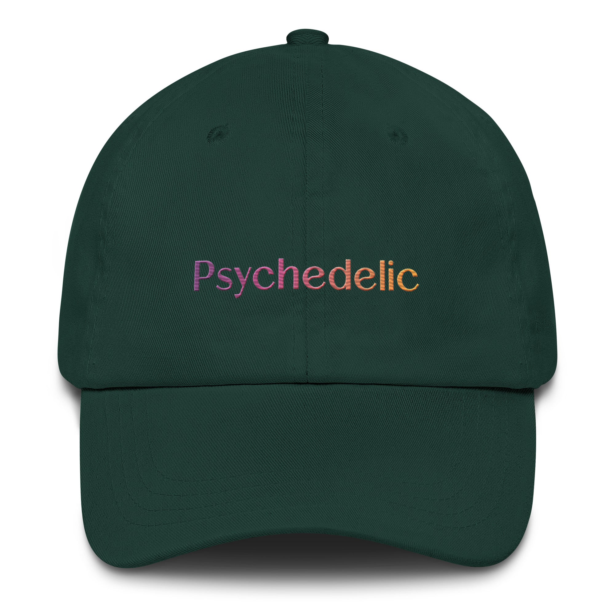 Psychedelic Embroidered Hat in green