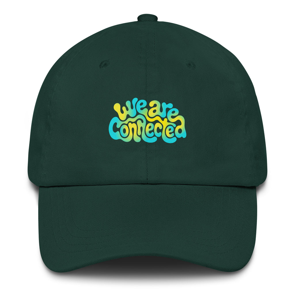 We Are Connected neon festival hat in green