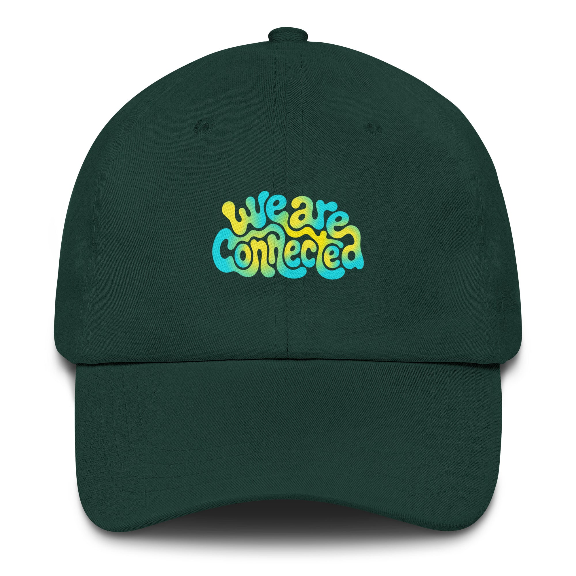 We Are Connected neon festival hat in green