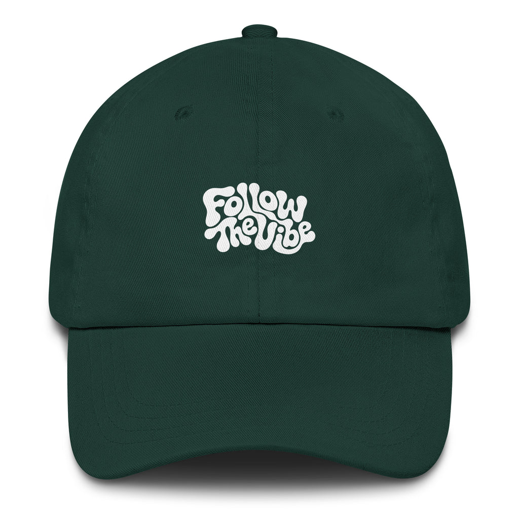 Psychedelic Follow The Vibe festival hat in green