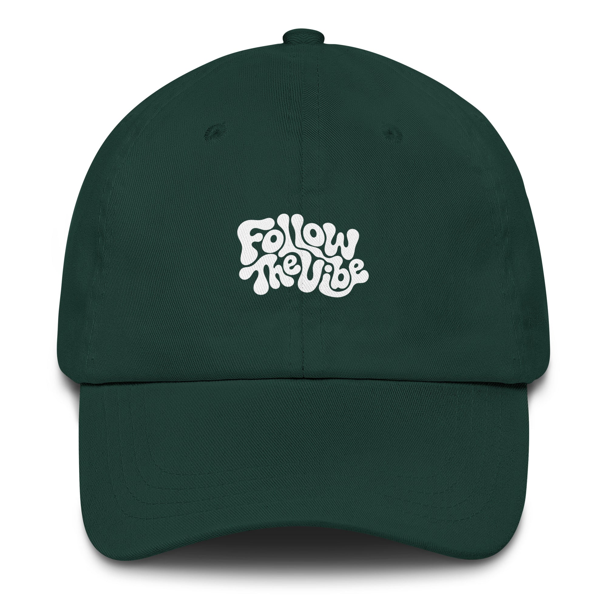 Psychedelic Follow The Vibe festival hat in green