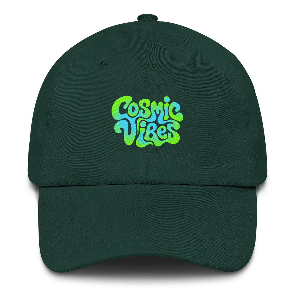 Psychedelic Cosmic Vibes festival hat in green