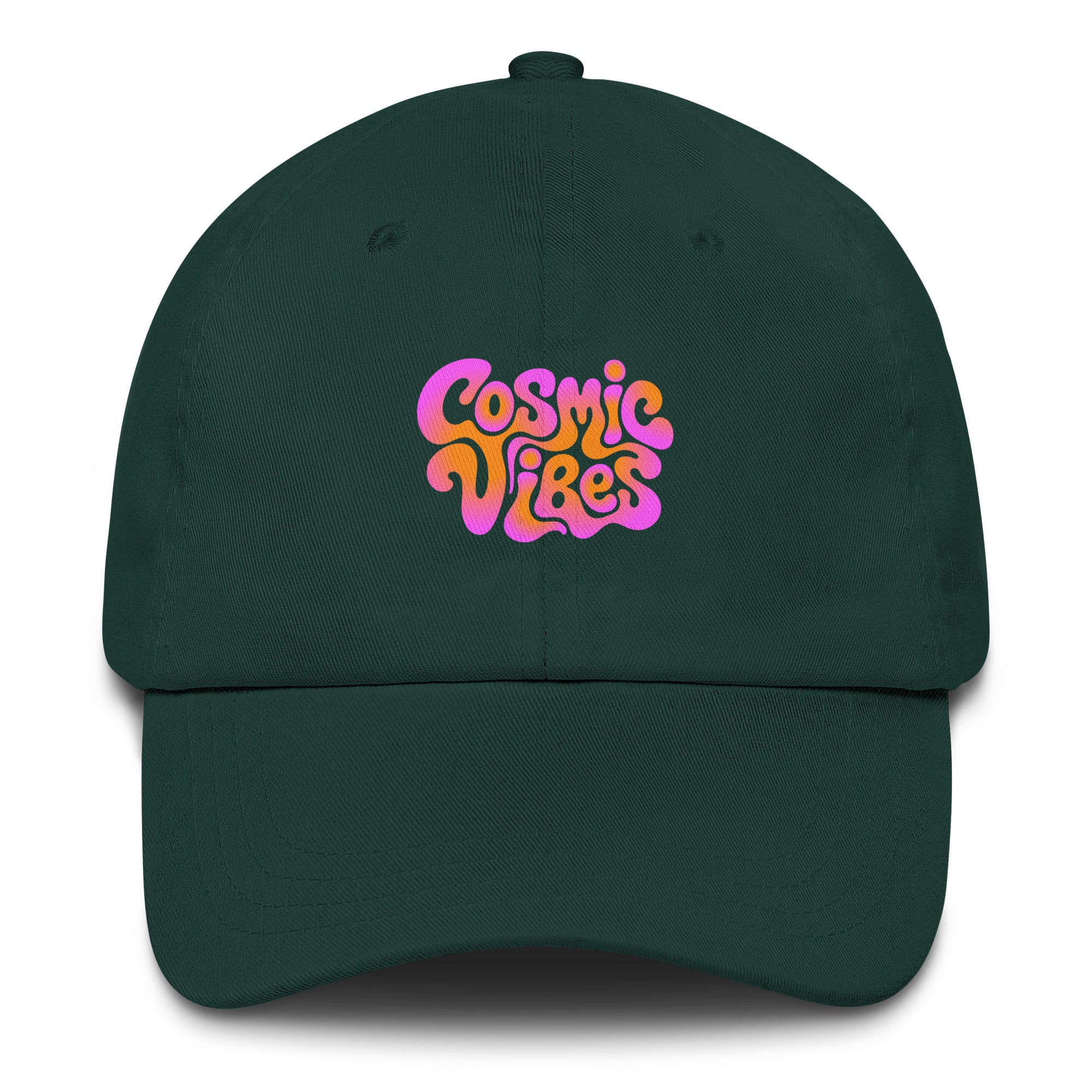 Psychedelic Cosmic Vibes festival hat in green