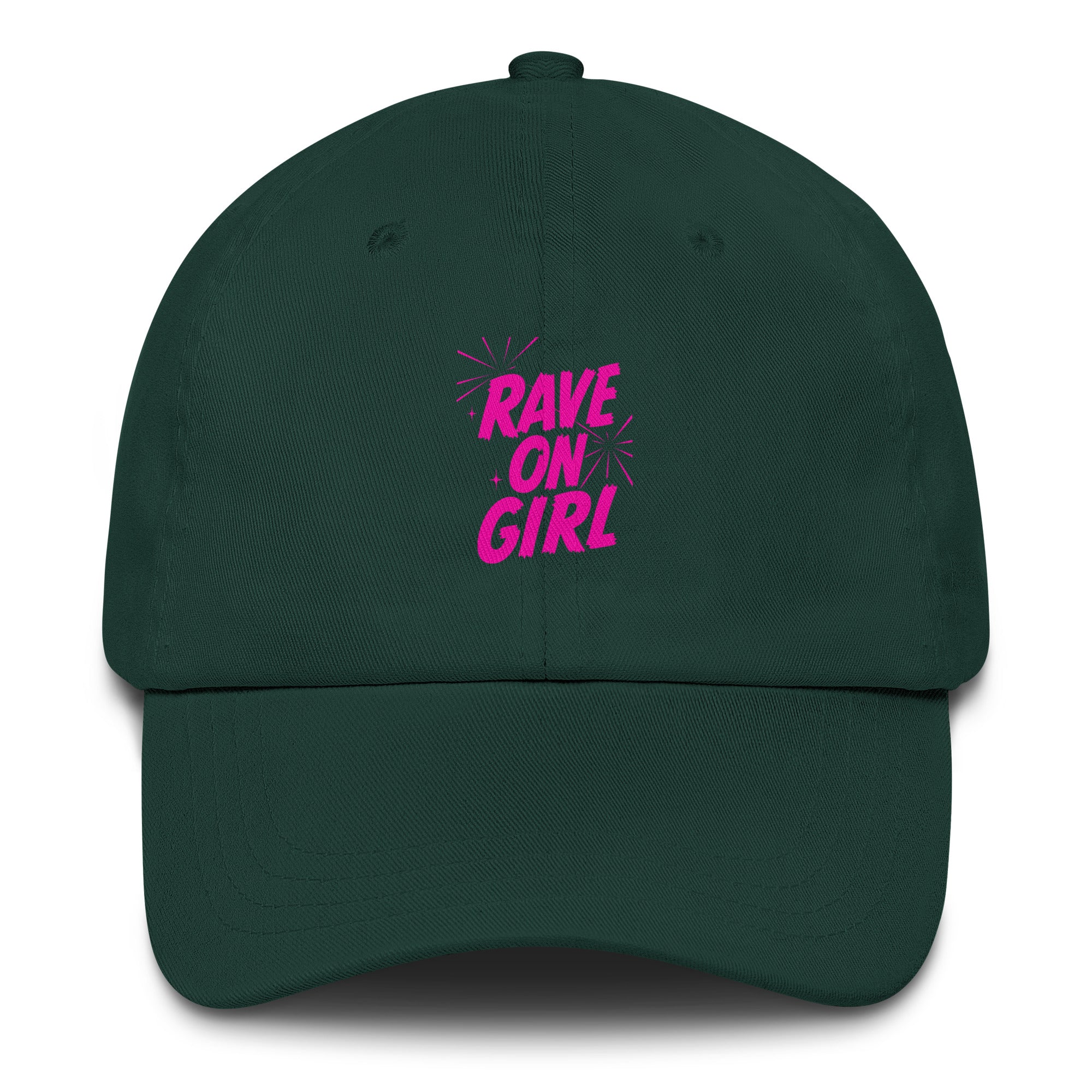 Rave On Girl festival hat in green
