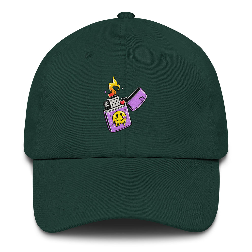 Lit Vibes psychedelic festival hat in green