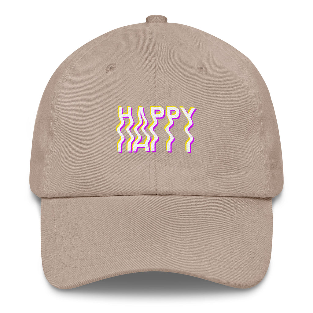 Happy Vibes Hat in Beige
