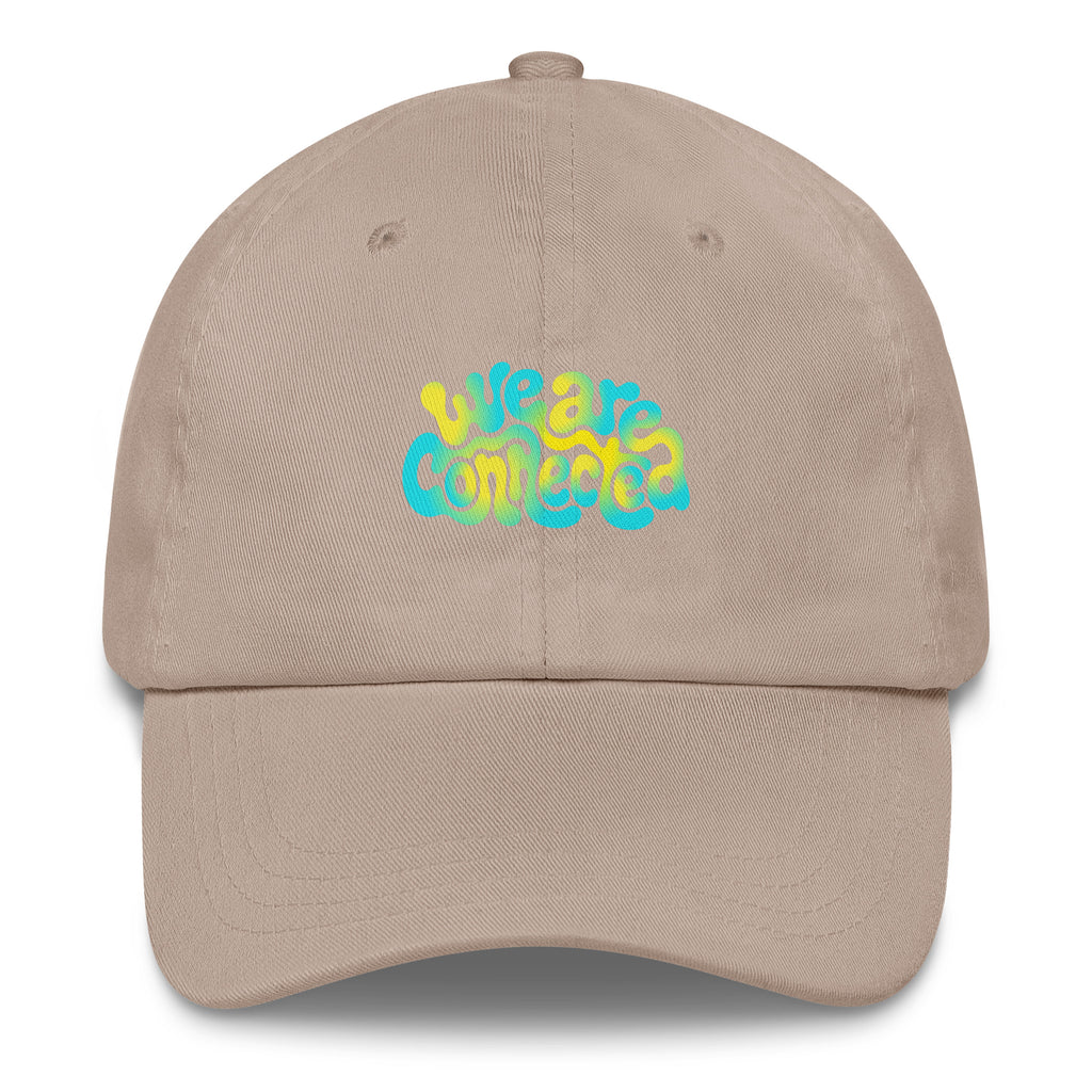 We Are Connected neon festival hat in beige
