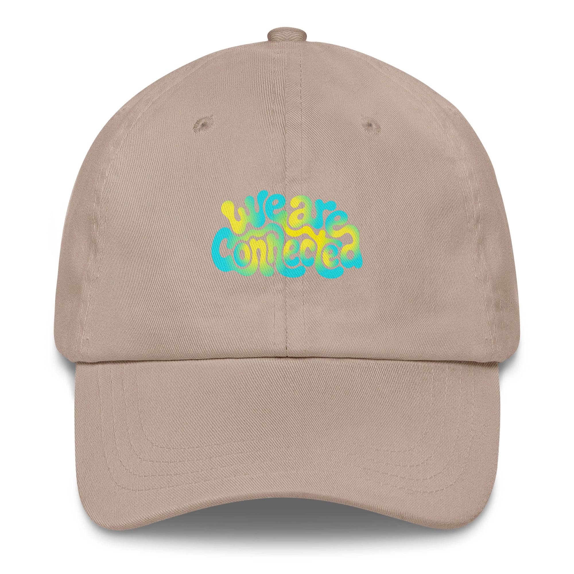 We Are Connected neon festival hat in beige