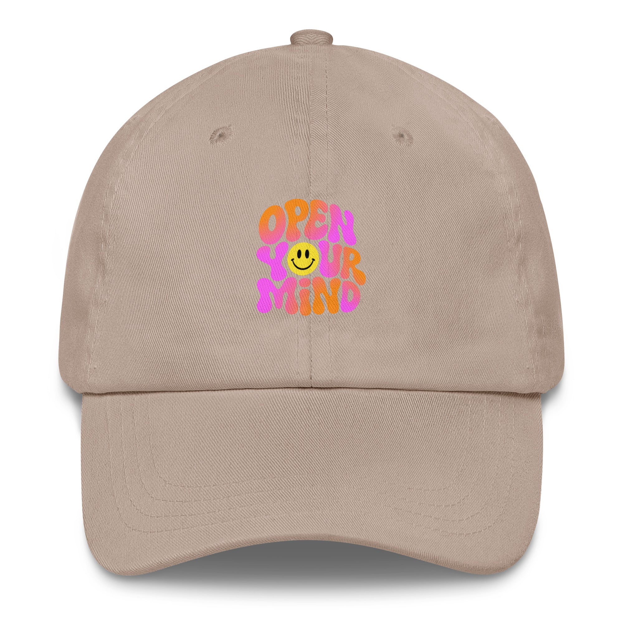 Open Your Mind Neon festival hat in beige