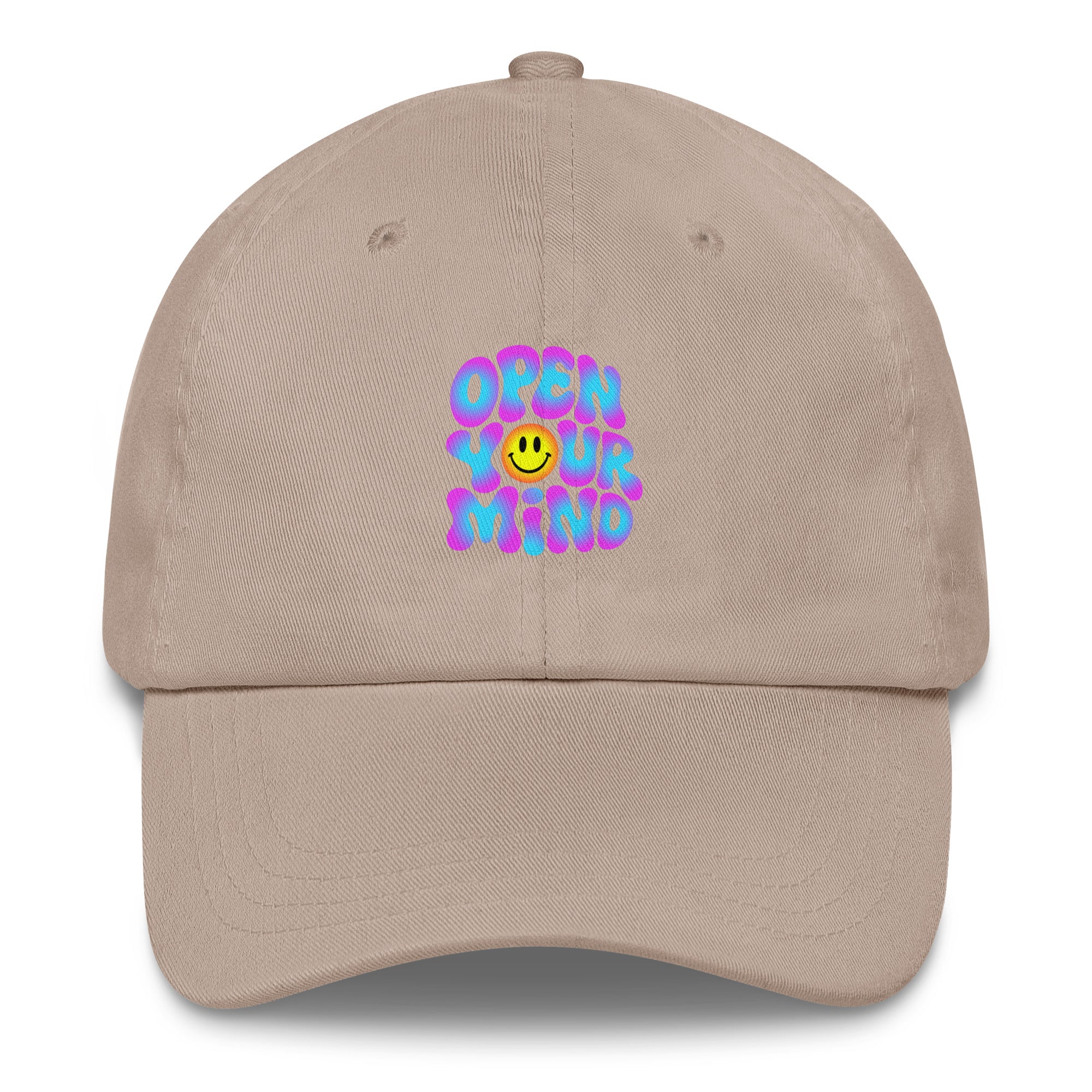 Open Your Mind Neon festival hat in beige