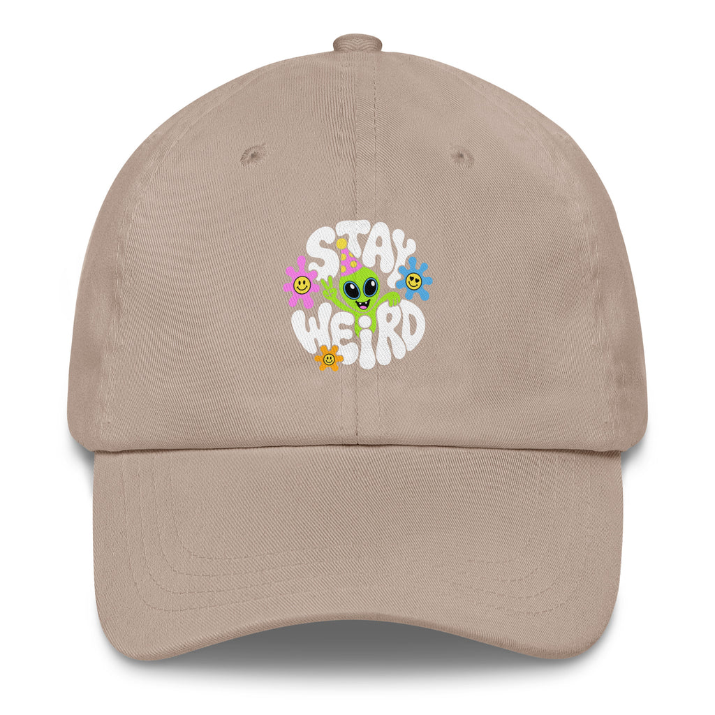 Stay Weird Alien festival hat in stone color