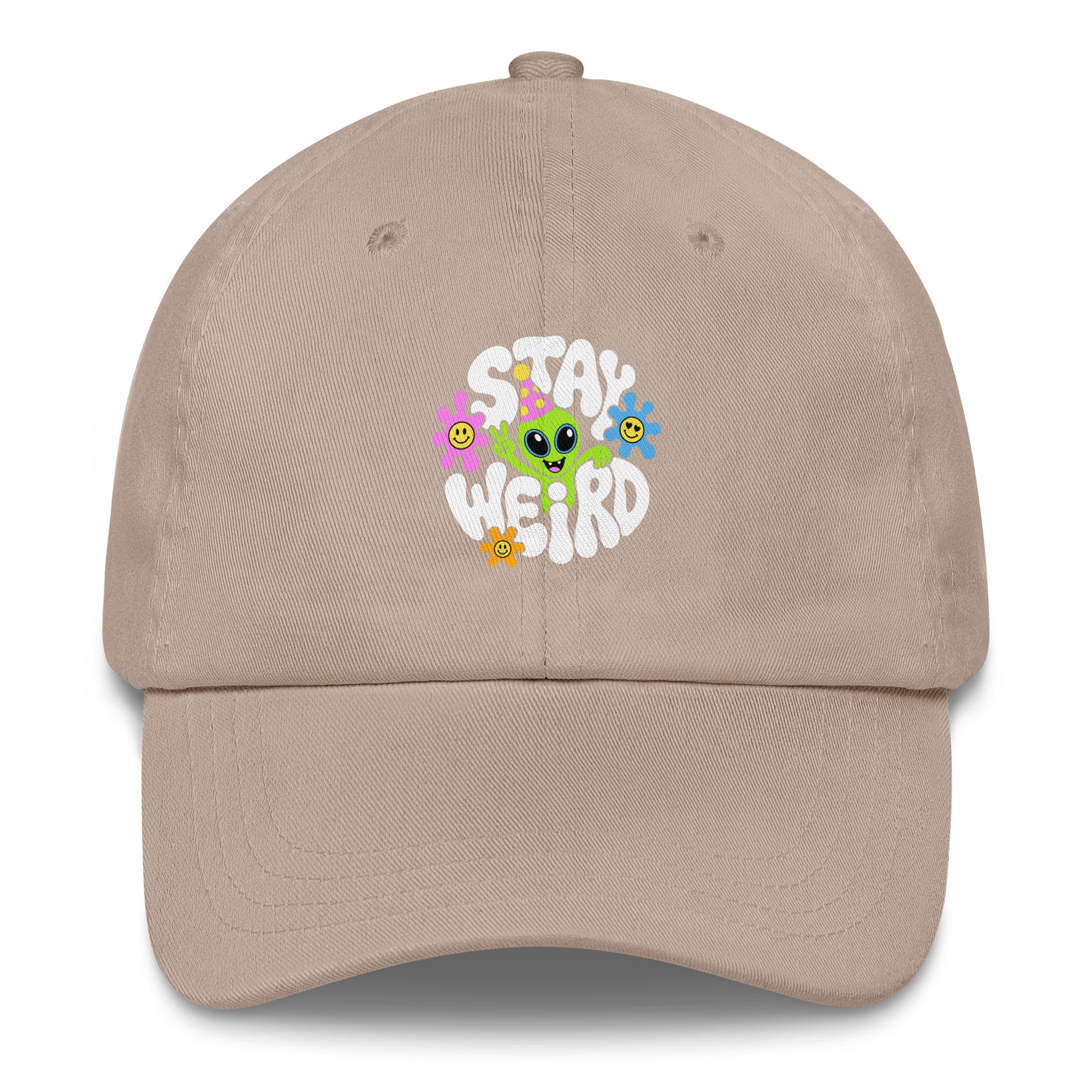 Stay Weird Alien festival hat in stone color