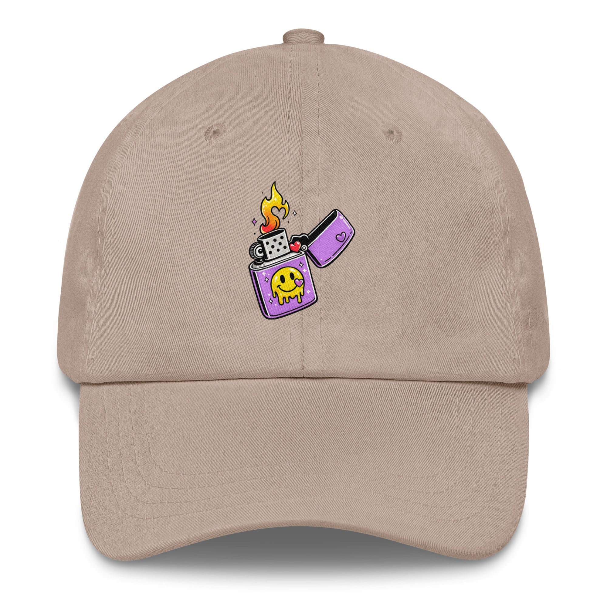 Lit Vibes psychedelic festival hat in stone color