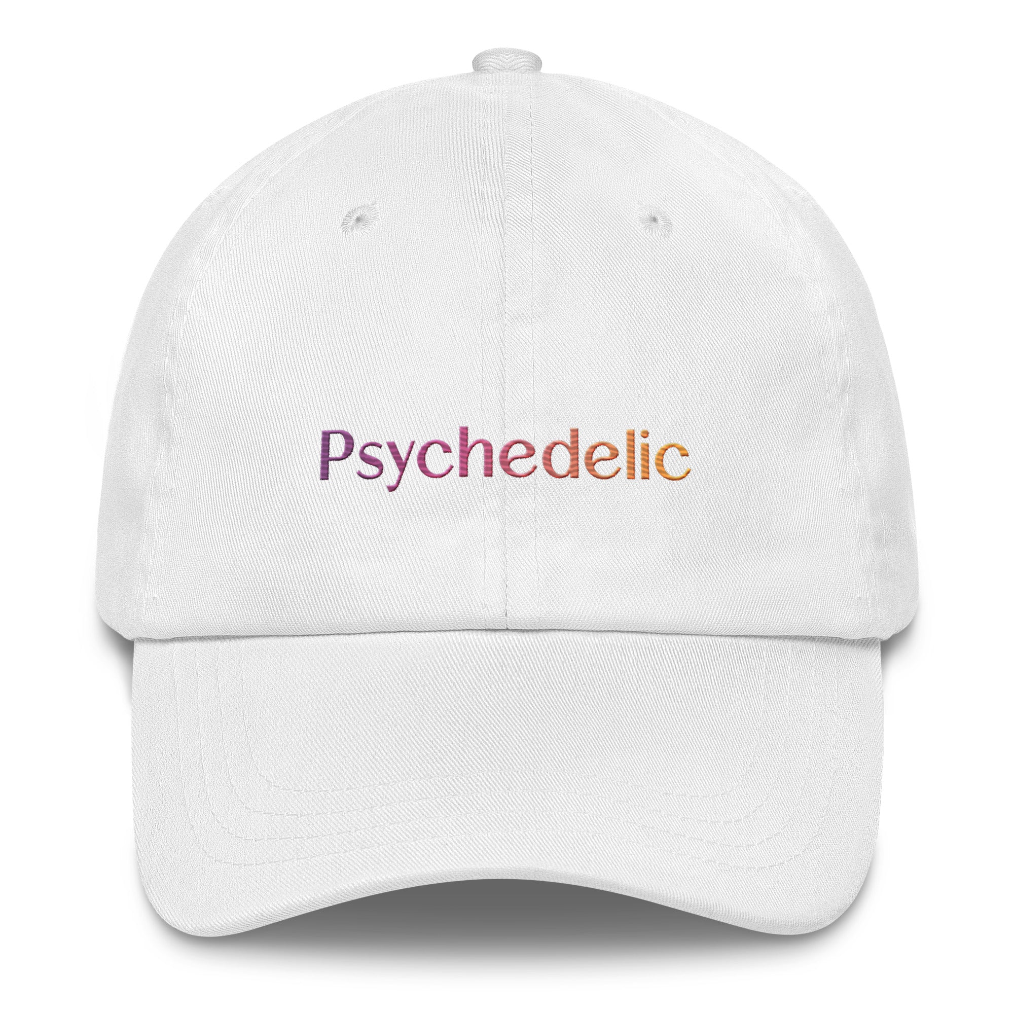 Psychedelic Embroidered Hat in white