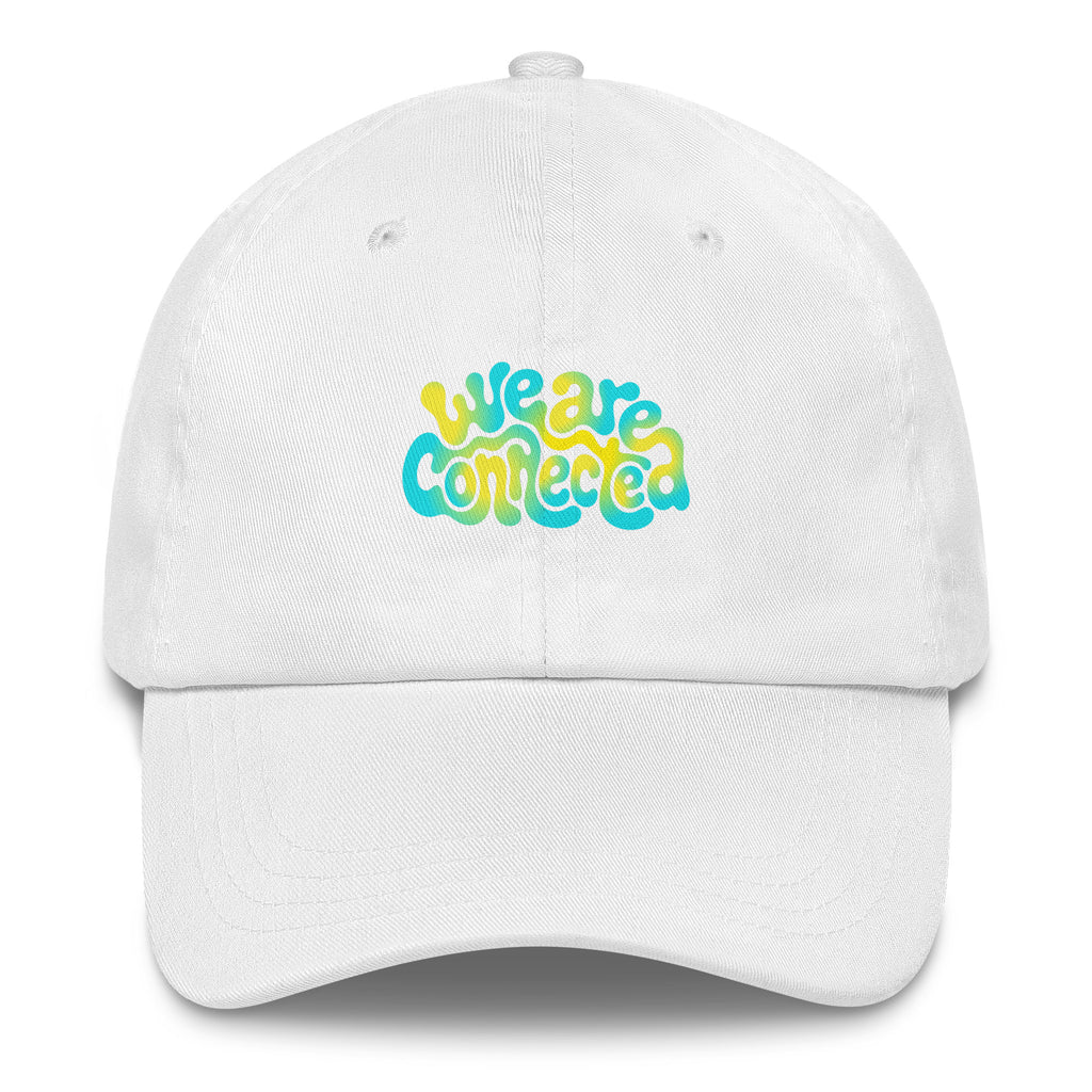 We Are Connected neon festival hat in white