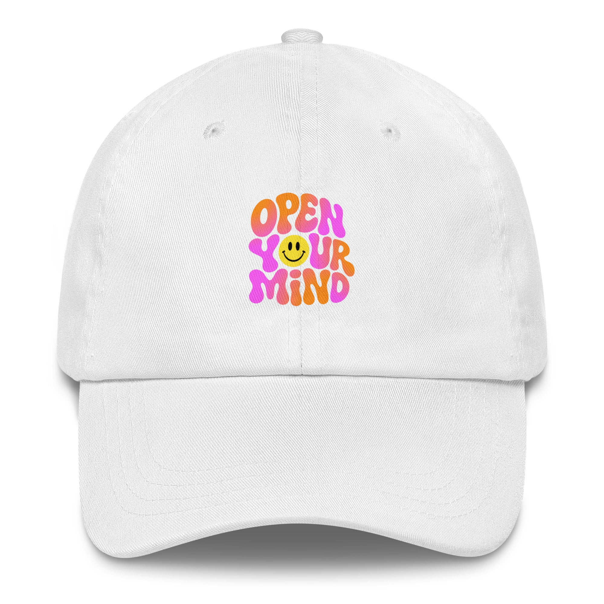 Open Your Mind Neon festival hat in white