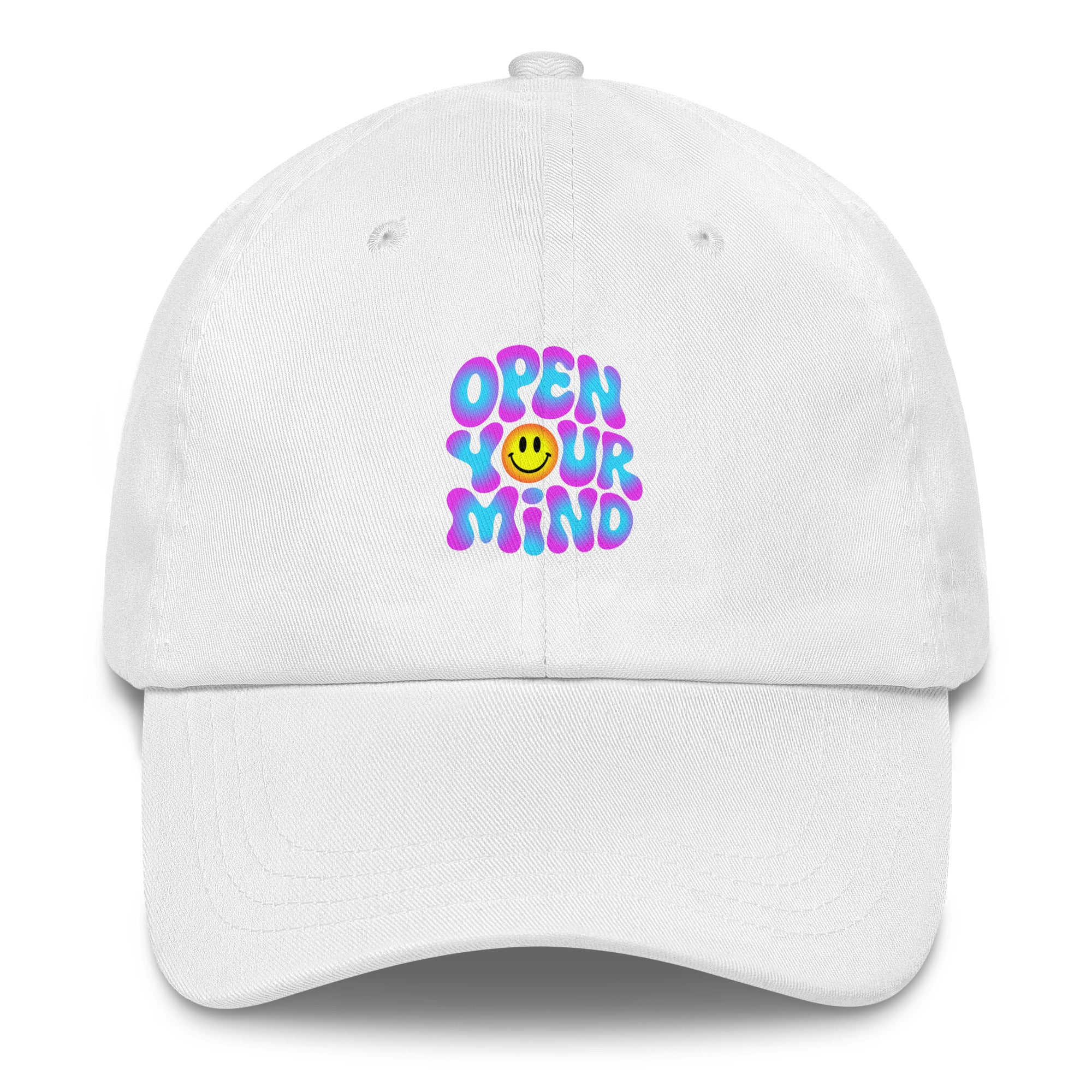 Open Your Mind Neon festival hat in white