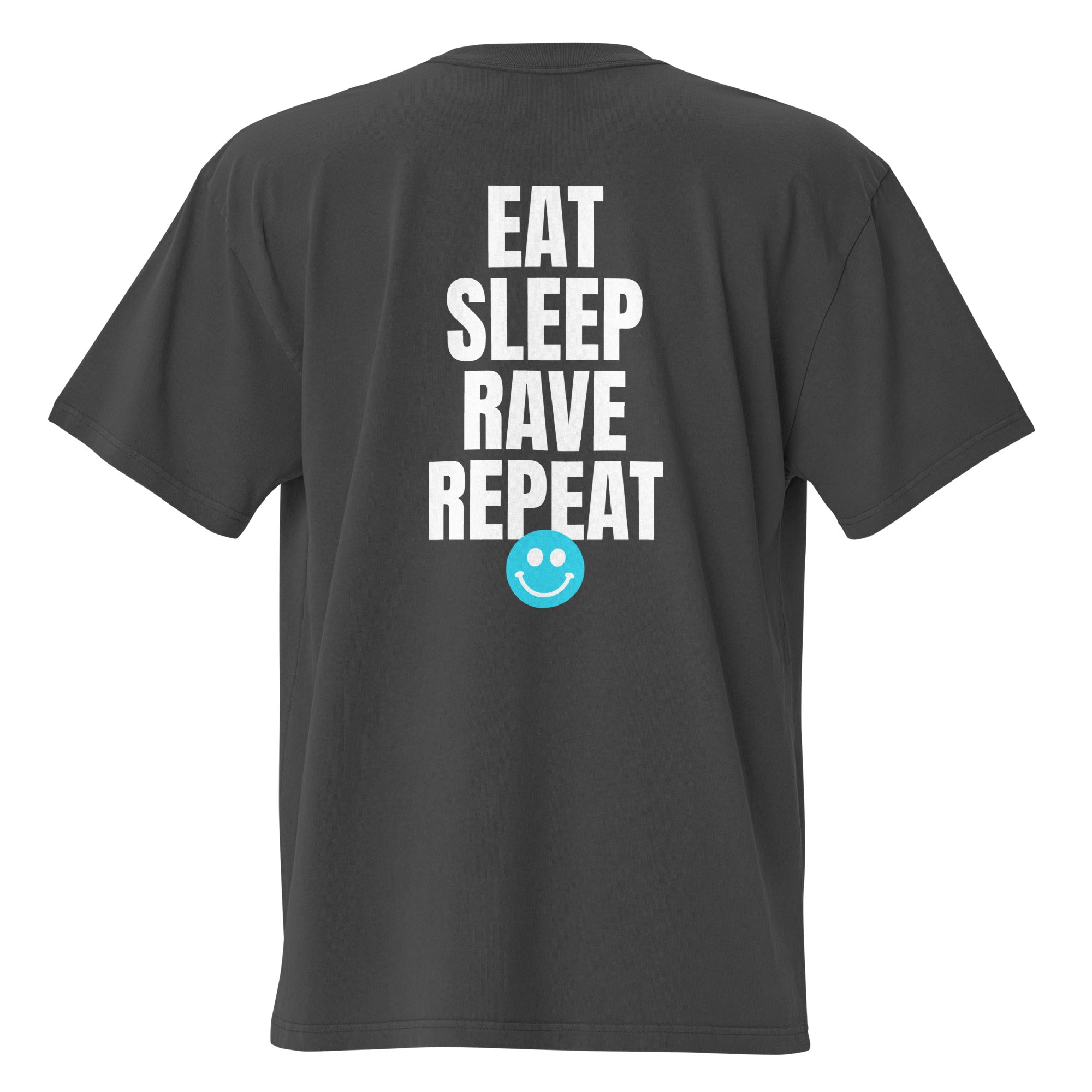 Rave Tshirt Eat Sleep Rave Repeat Oversized Faded T-Shirt