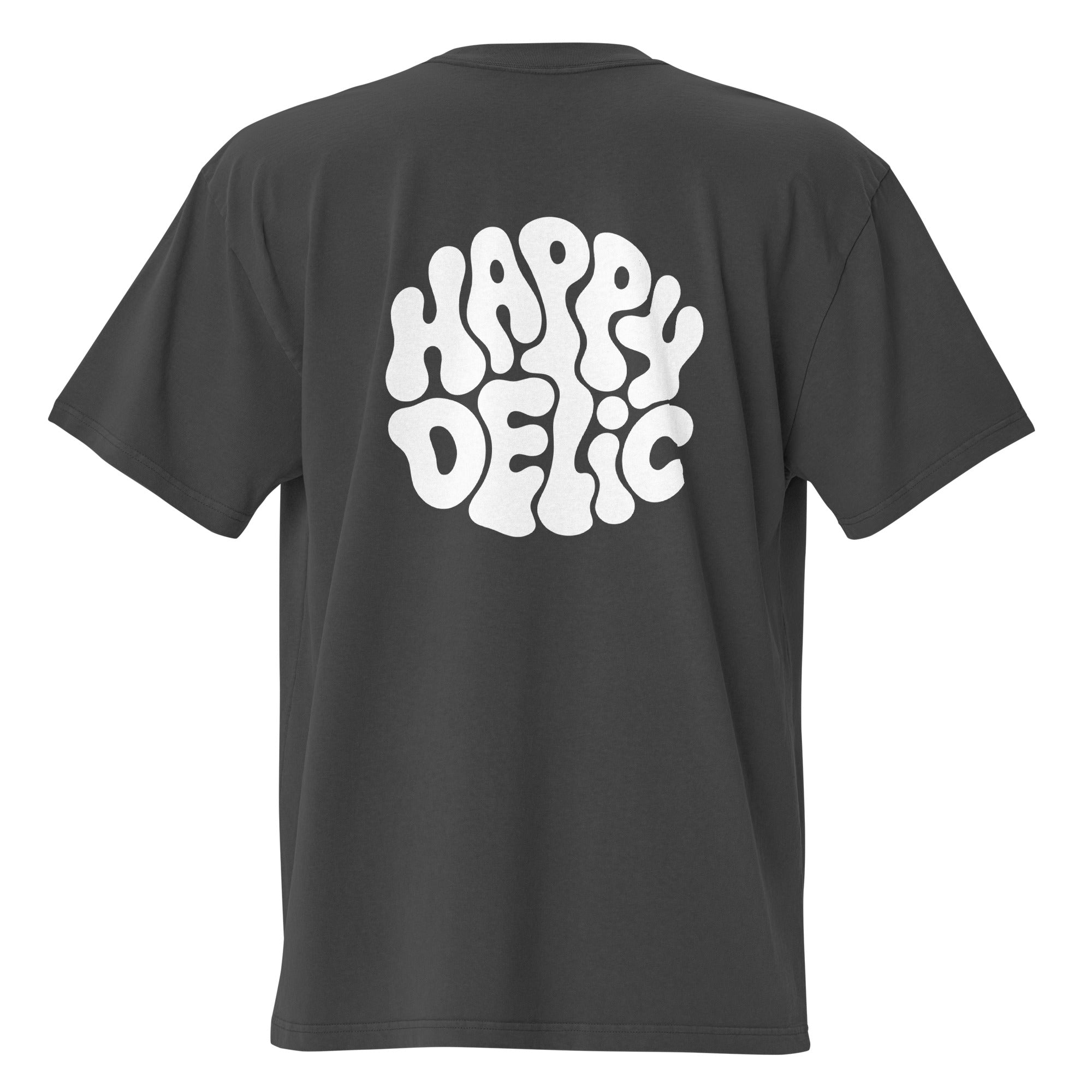 Happydelic Logo Oversized Faded T-Shirt