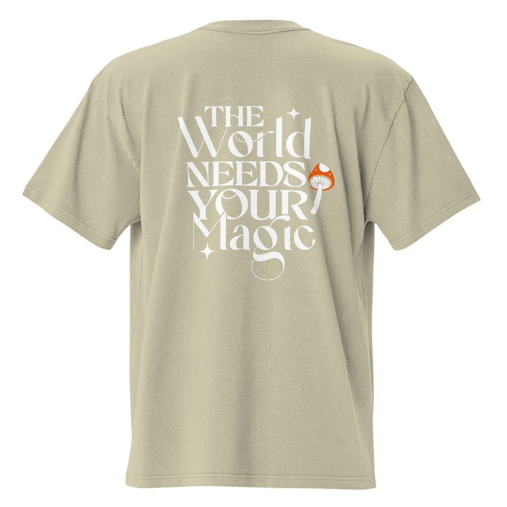 The World Needs Your Magic Oversized Faded T-Shirt