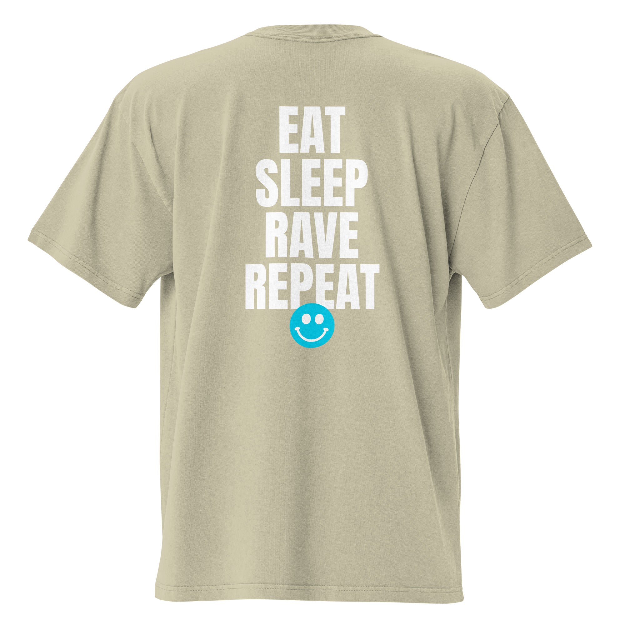 Rave Tshirt Eat Sleep Rave Repeat Oversized Faded T-Shirt
