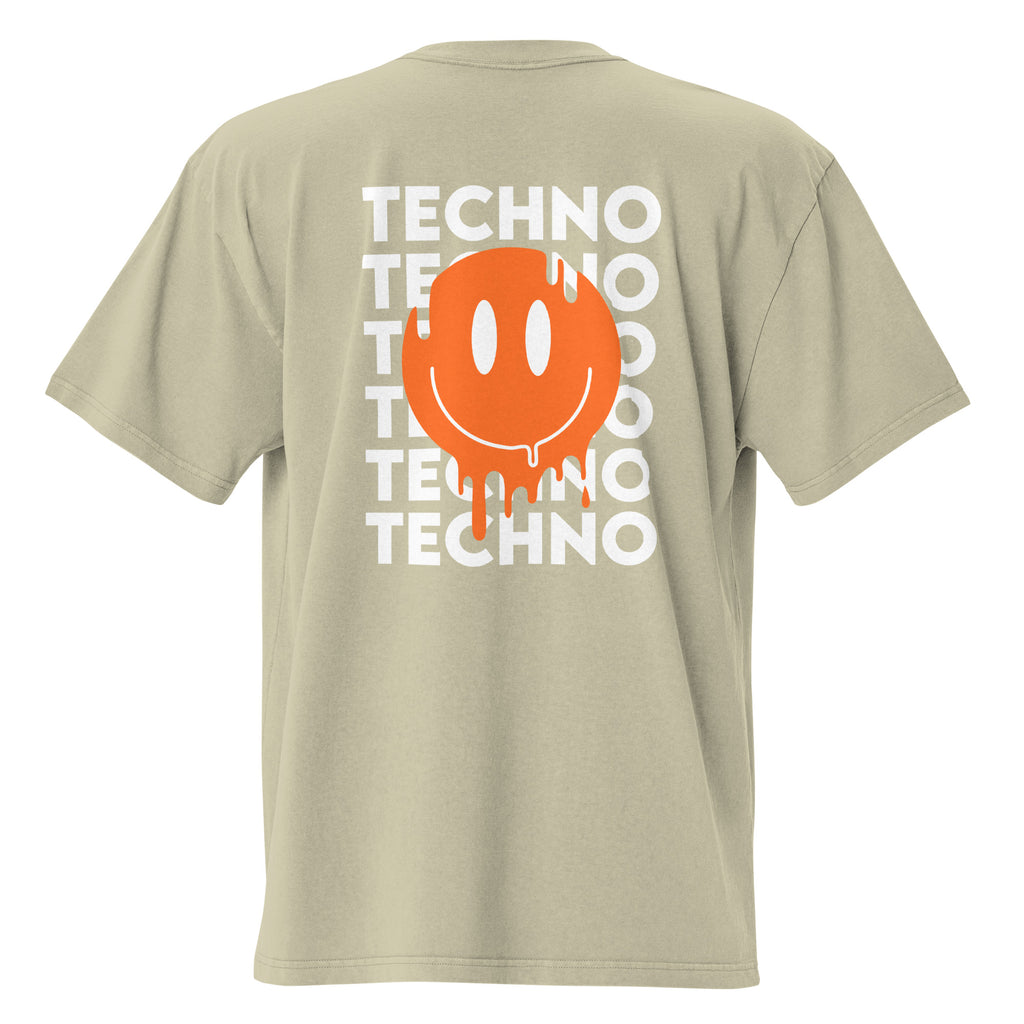 Rave Festival Techno Culture Oversized Faded T-Shirt