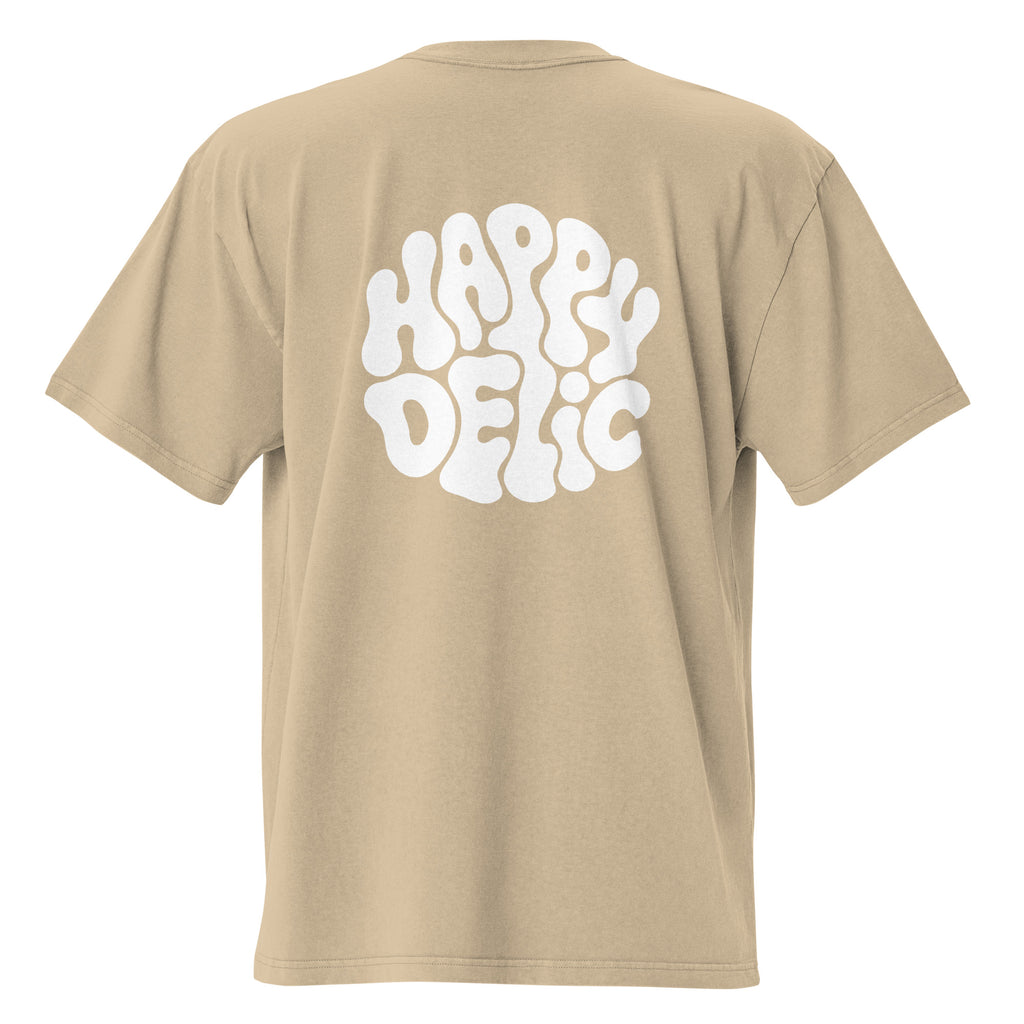 Happydelic Logo Oversized Faded T-Shirt