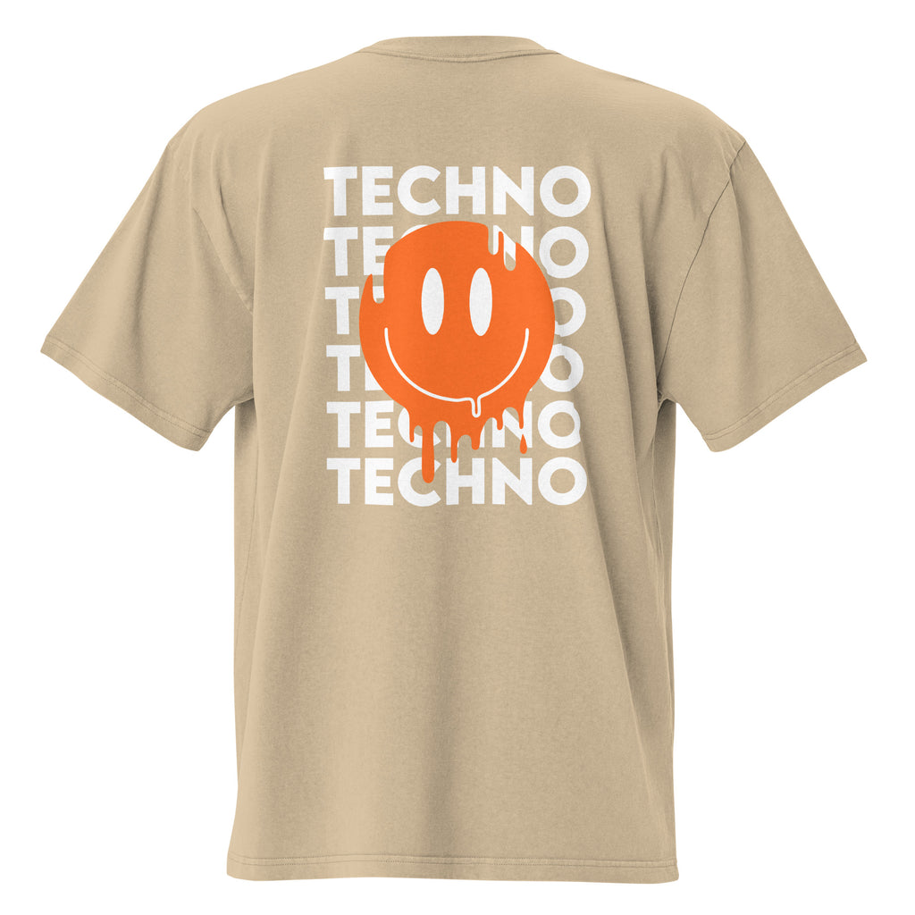 Rave Festival Techno Culture Oversized Faded T-Shirt