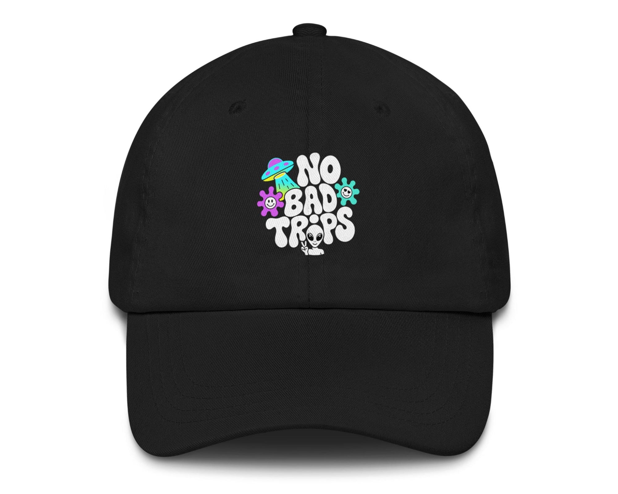 No Bad Trips psychedelic hat in black