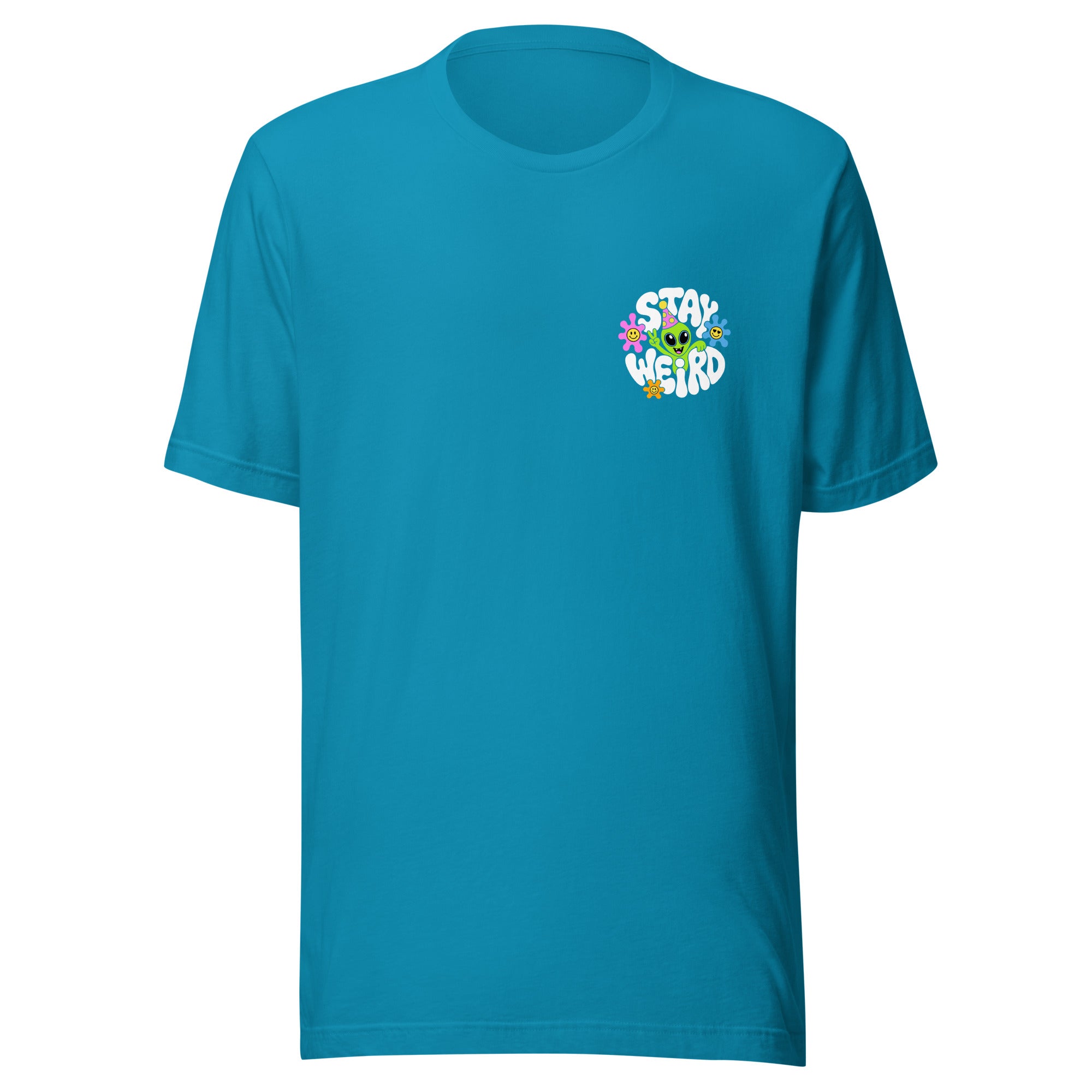 Festival Stay Weird T-Shirt in Blue