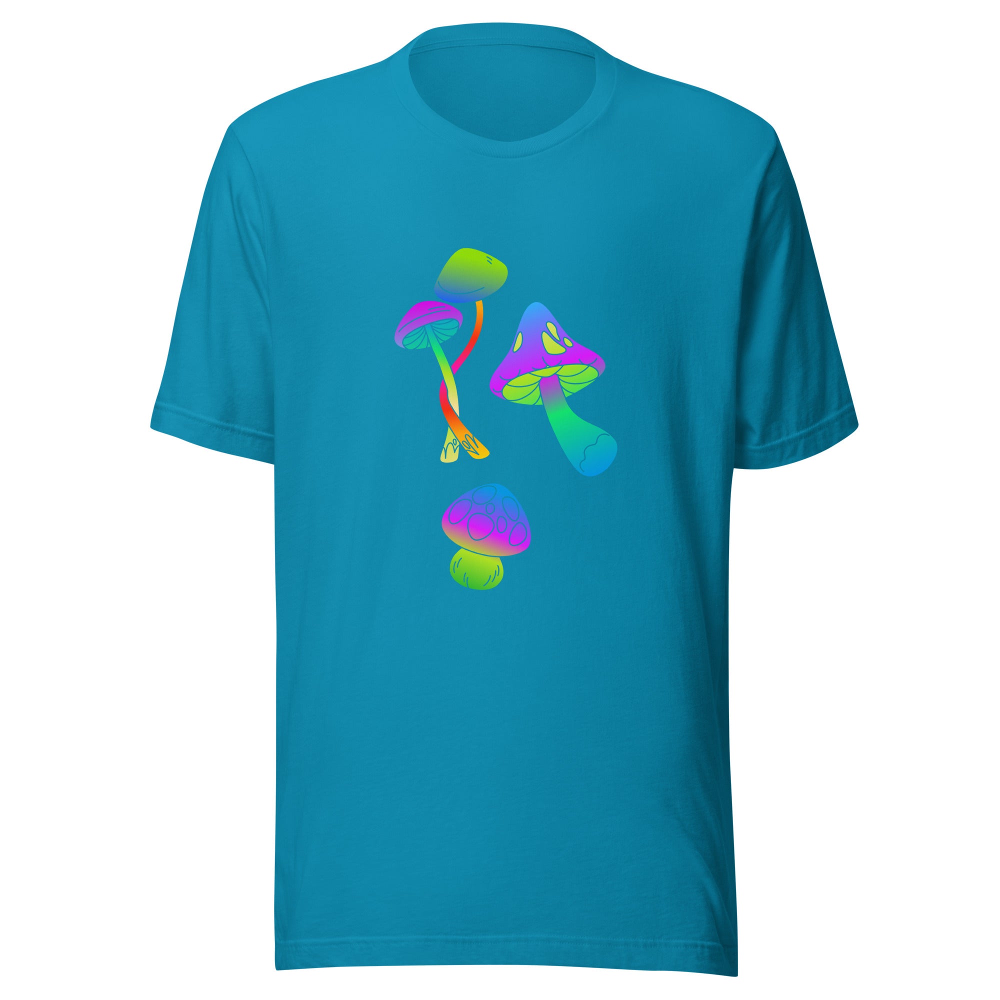 Neon Mushrooms T-Shirt in Turquoise 
