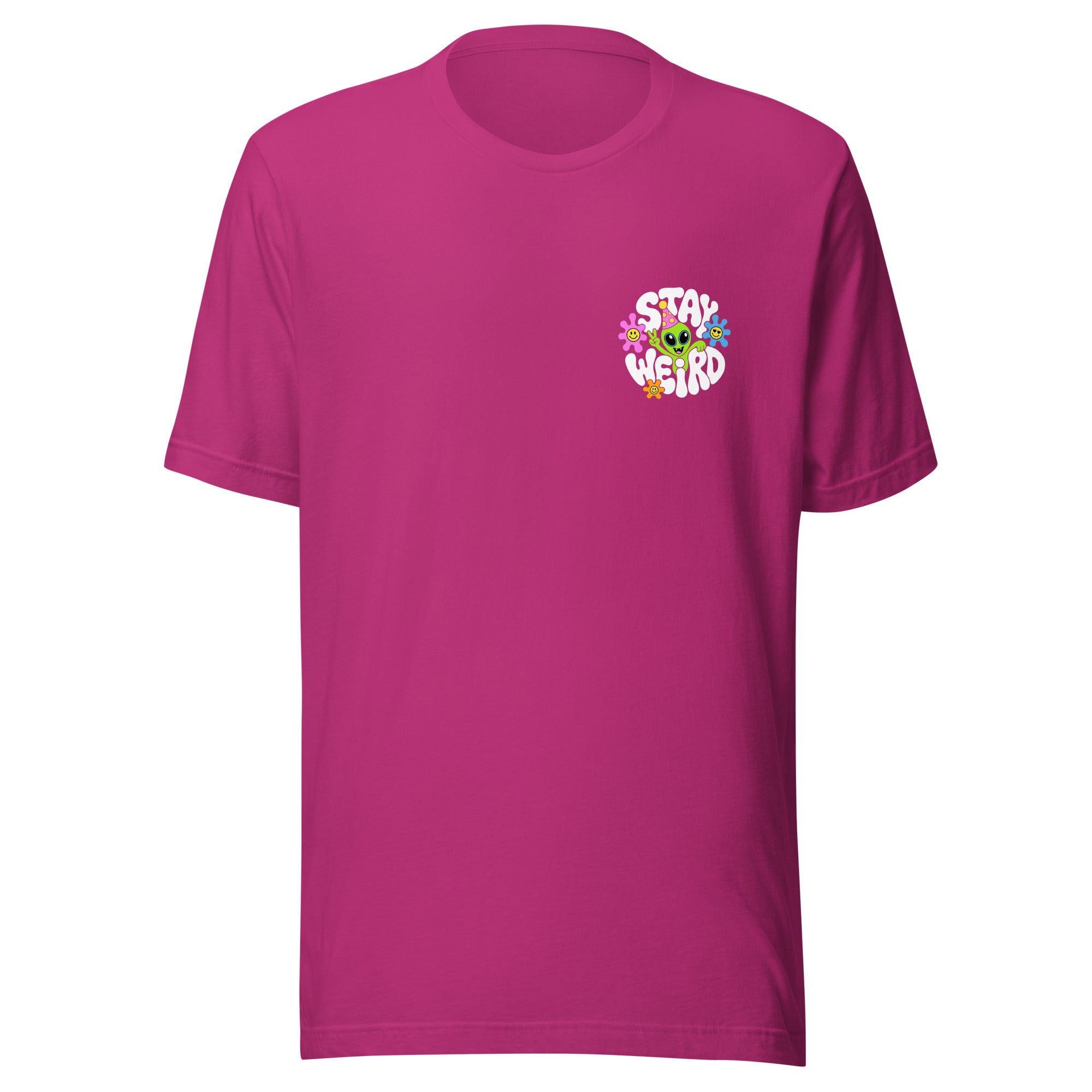 Festival Stay Weird T-Shirt in Pink