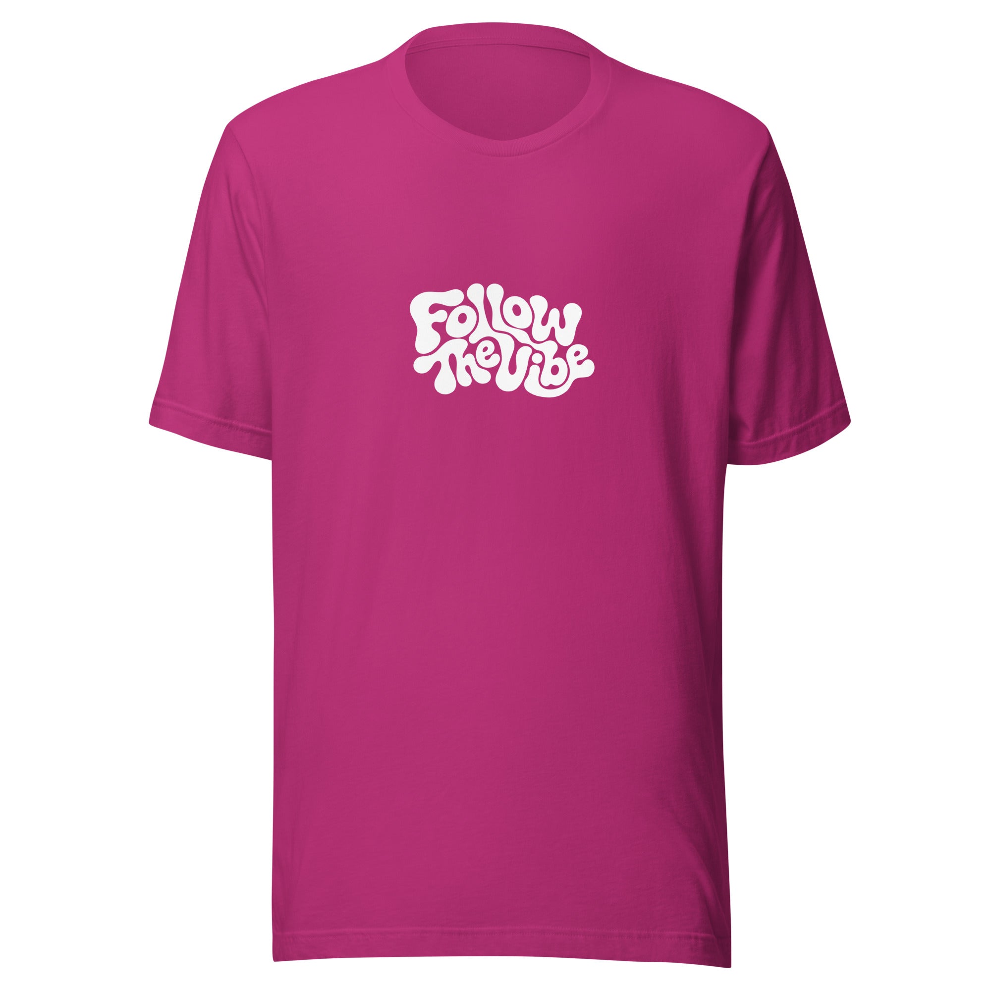 Trippy Follow The Vibe T-Shirt in Pink