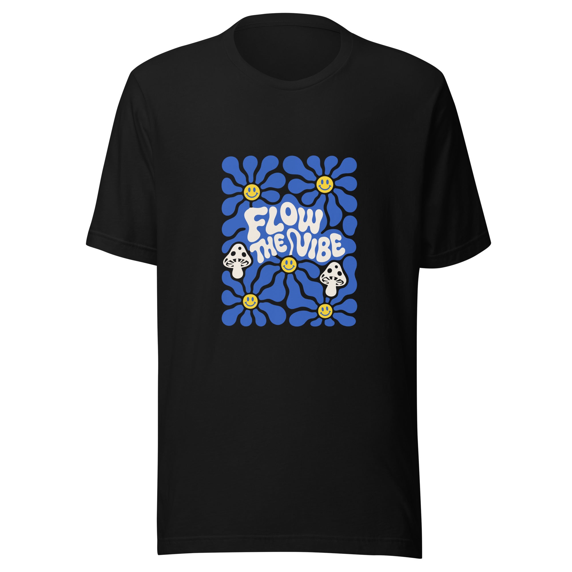 Follow The Vibe Retro Bloom T-Shirt in black