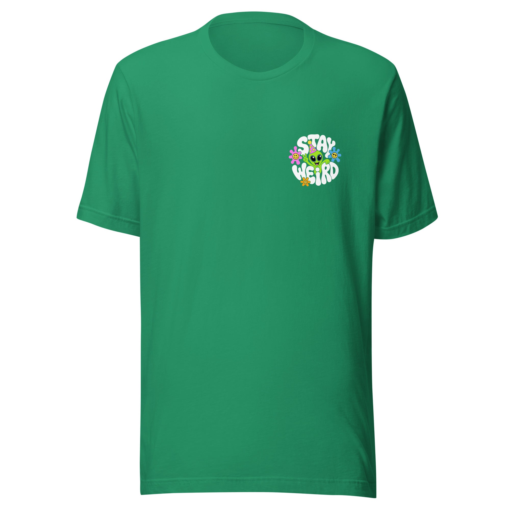 Festival Stay Weird T-Shirt in Green