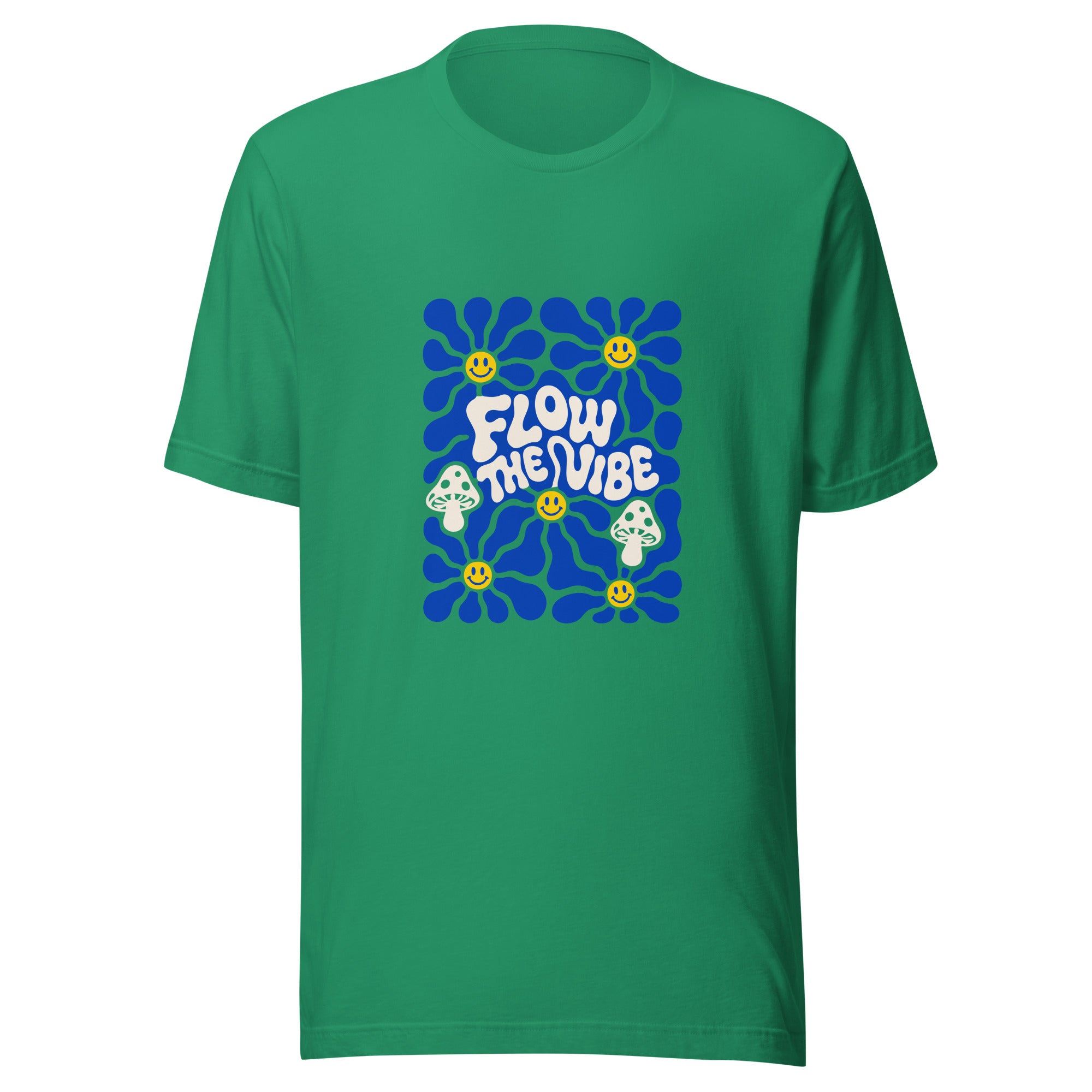 Follow The Vibe Retro Bloom T-Shirt in green