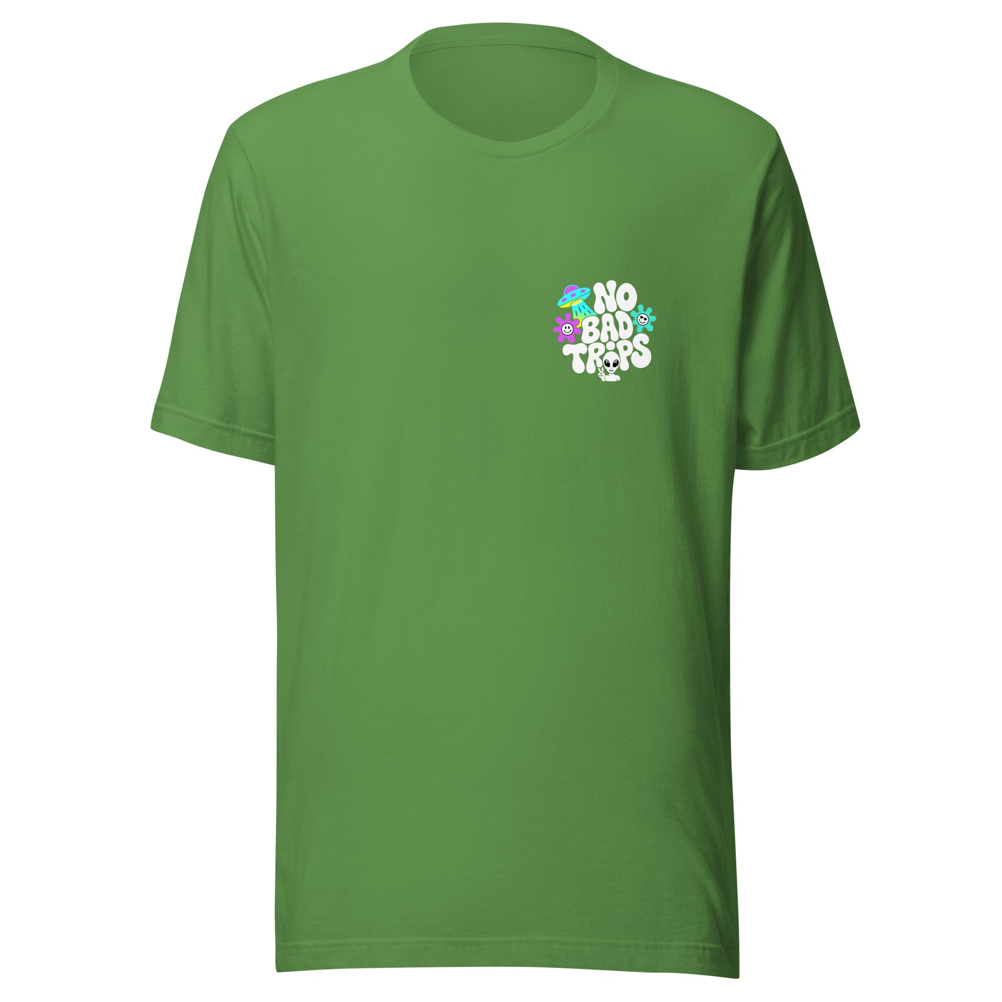 Trippy Festival No Bad Trips T-Shirt in Green