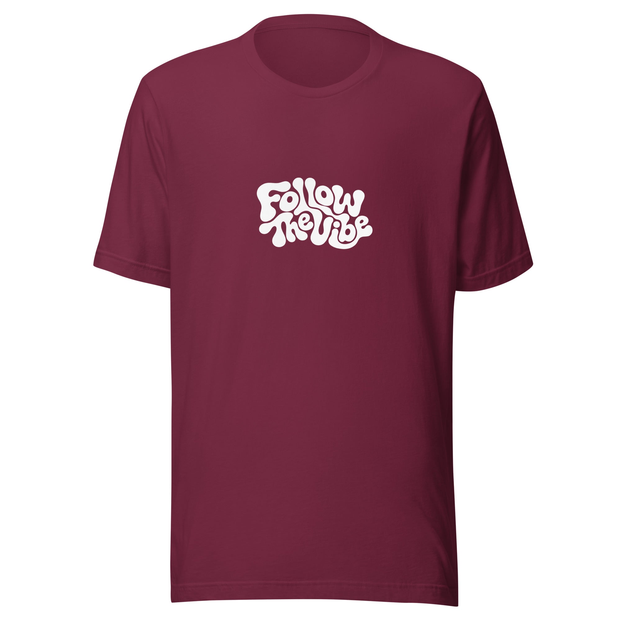Trippy Follow The Vibe T-Shirt in Cranberry