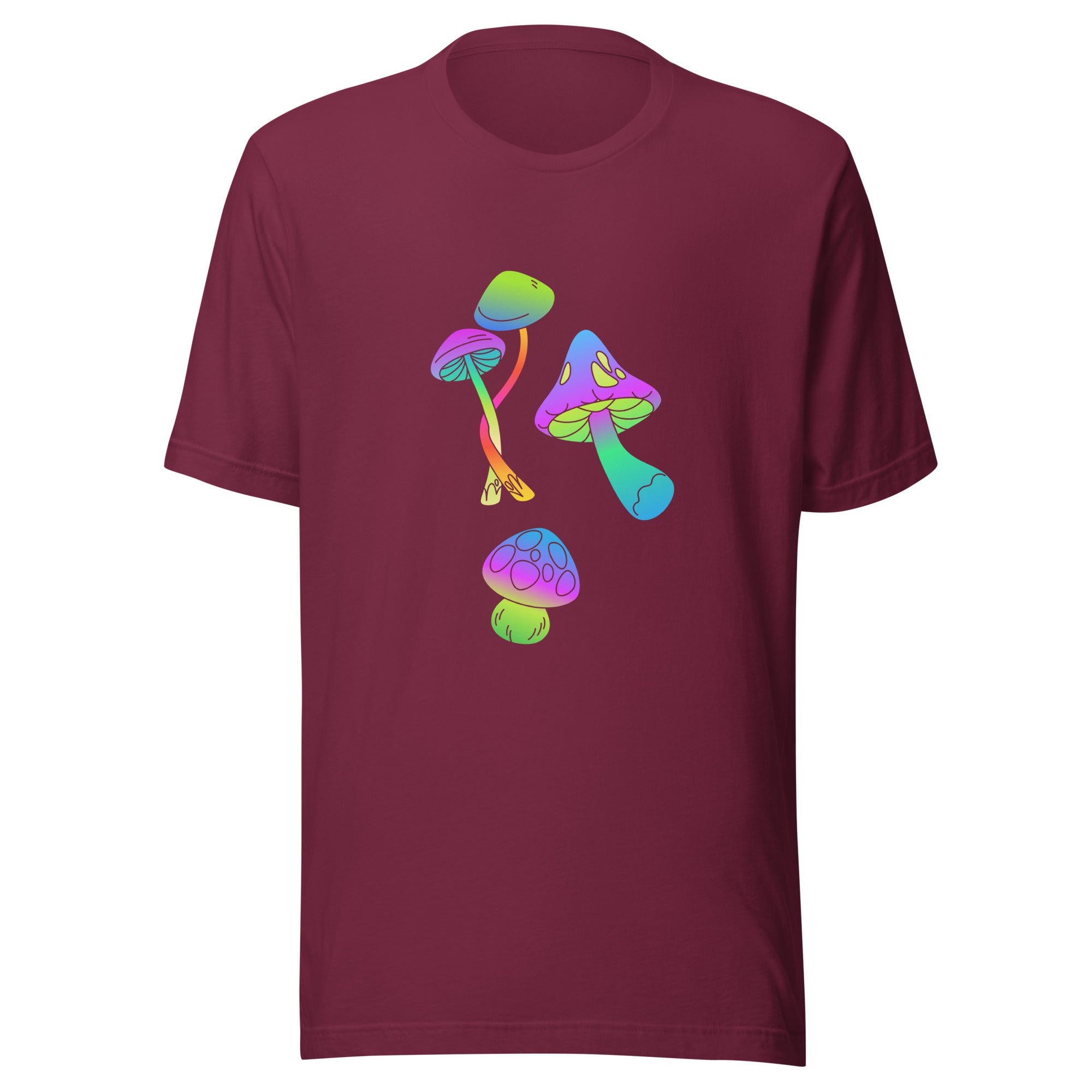 Neon Mushrooms T-Shirt in Cranberry 