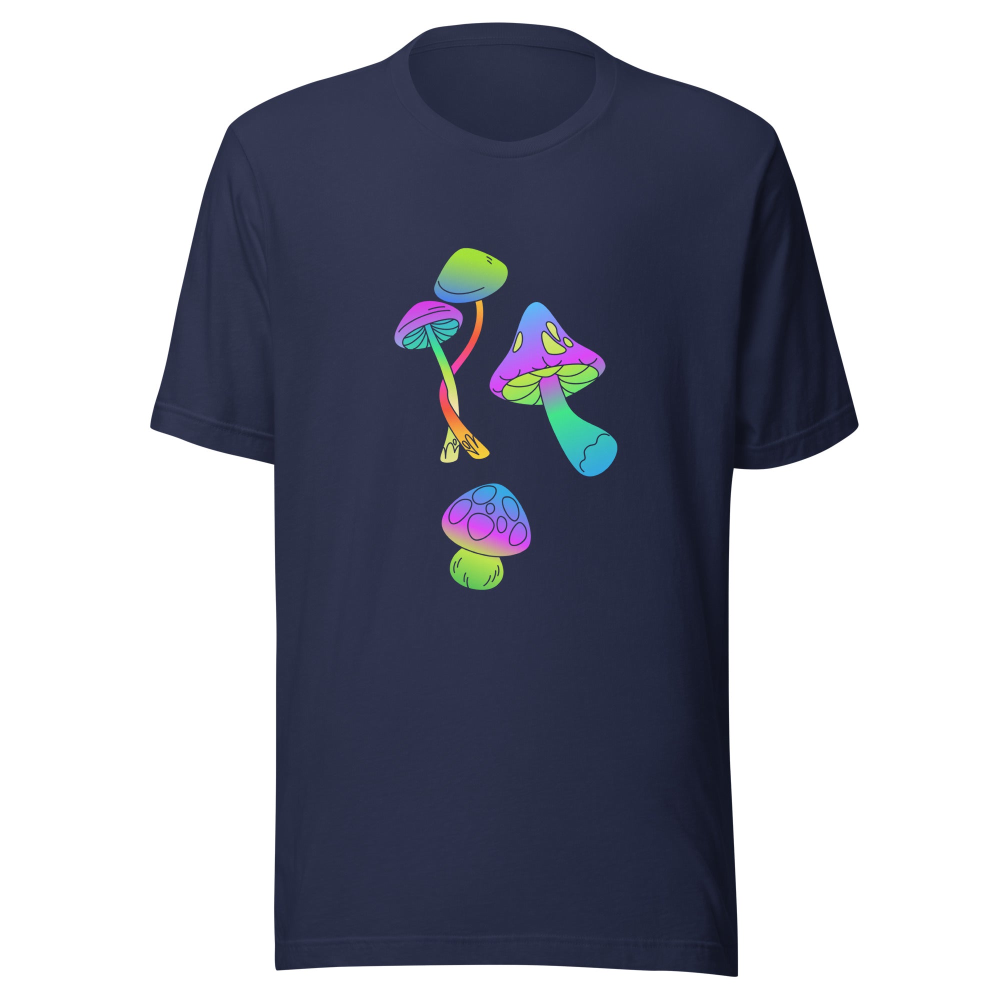 Neon Mushrooms T-Shirt in Navy 