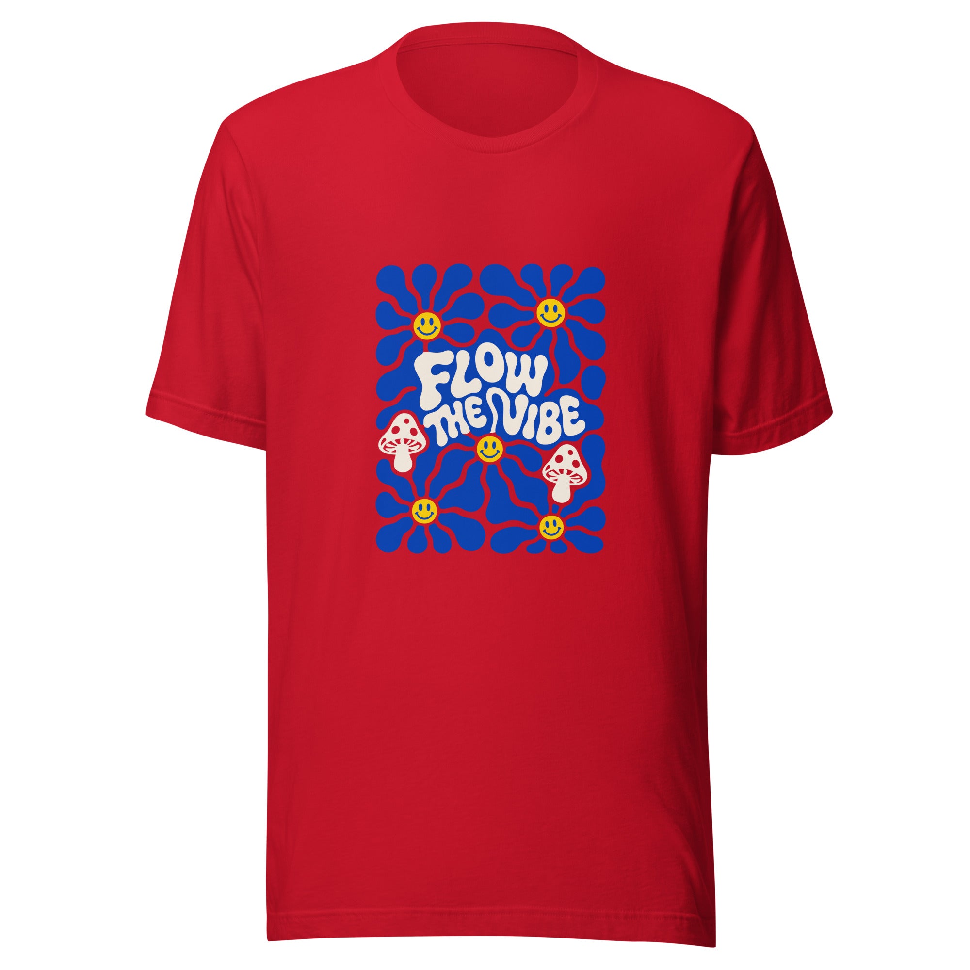 Follow The Vibe Retro Bloom T-Shirt in red