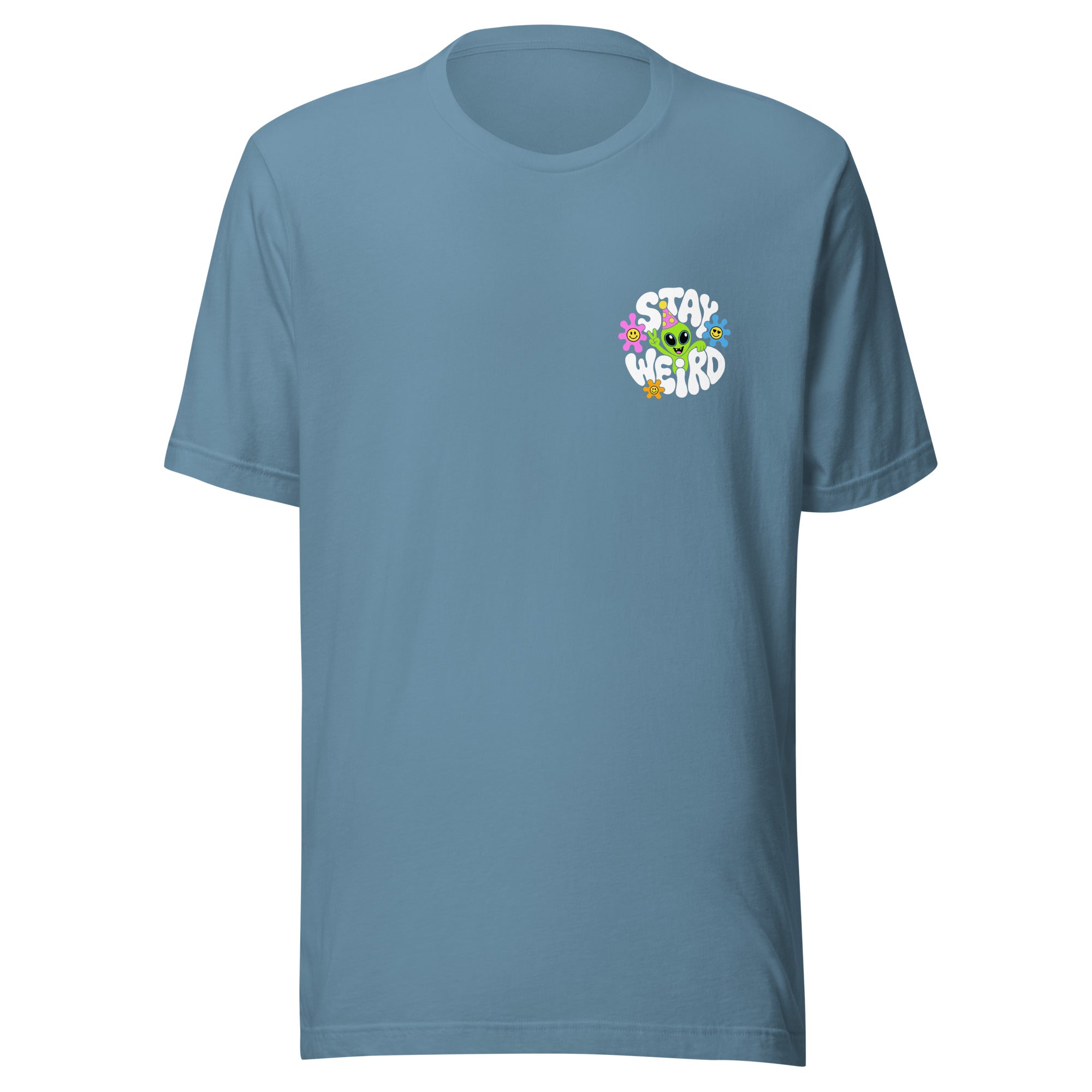 Festival Stay Weird T-Shirt in Blue