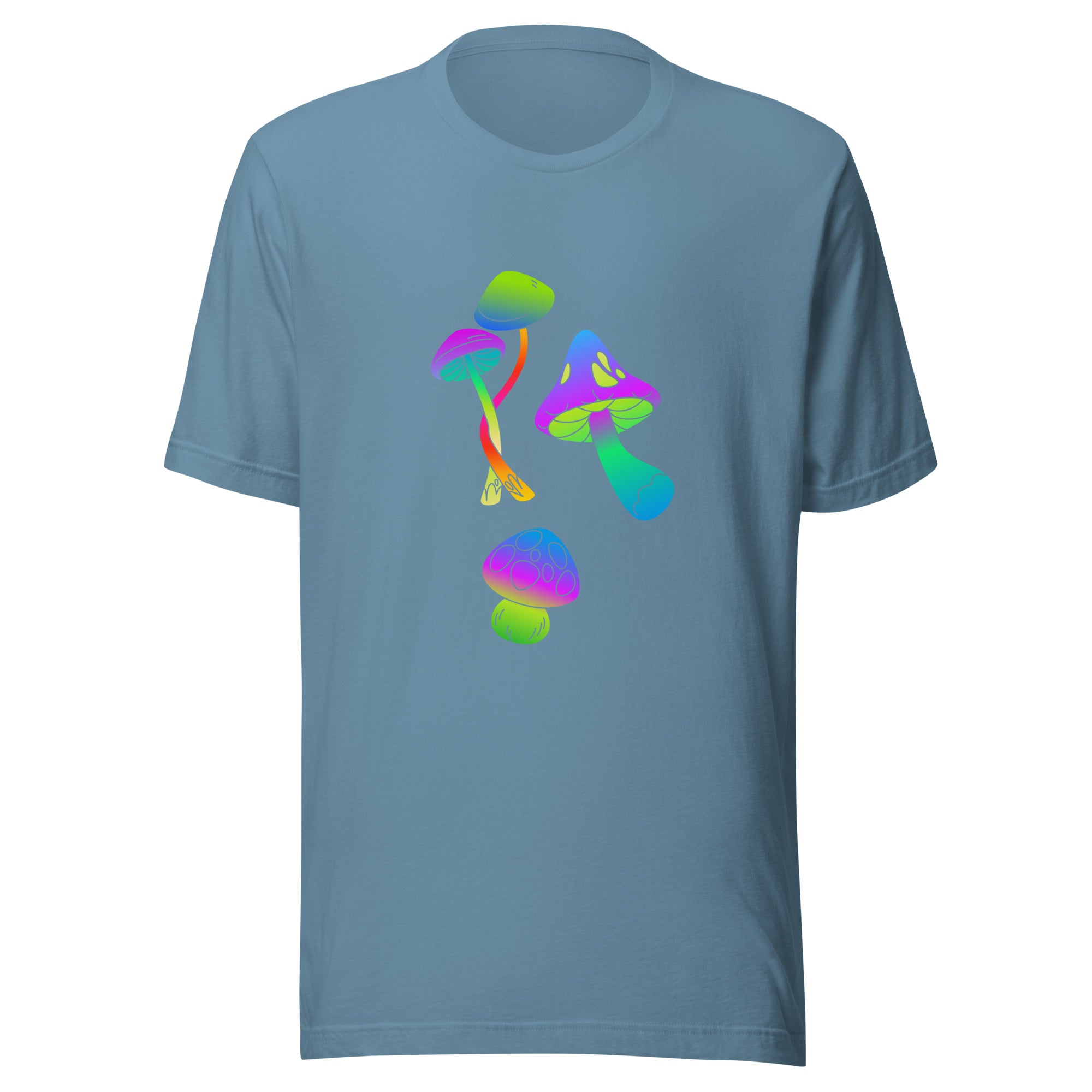 Neon Mushrooms T-Shirt in Blue 