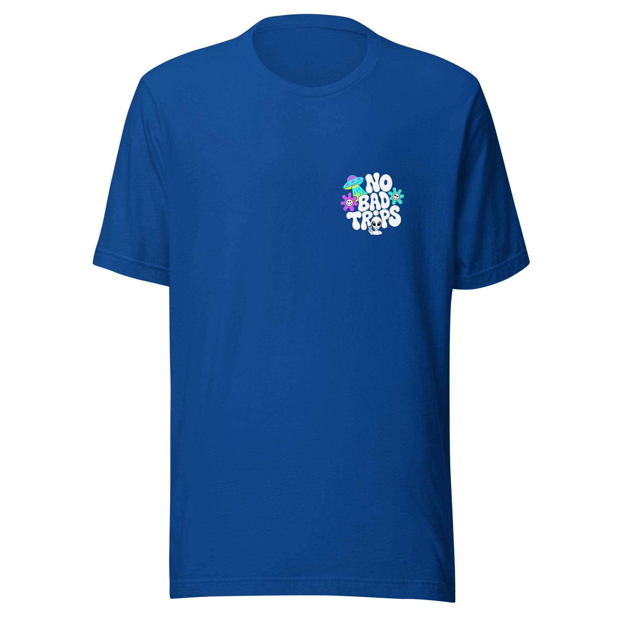 Trippy Festival No Bad Trips T-Shirt in Blue