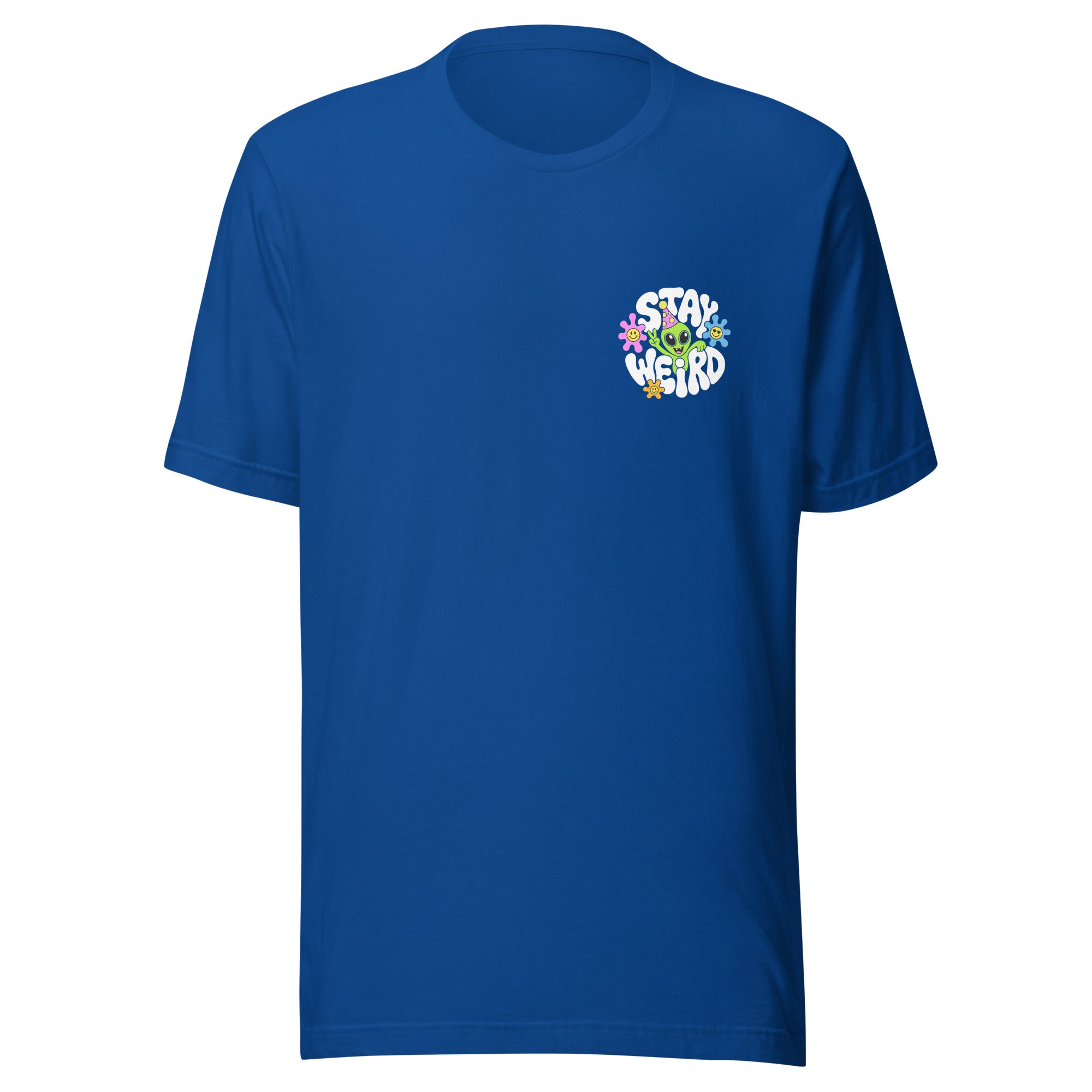Festival Stay Weird T-Shirt in Blue