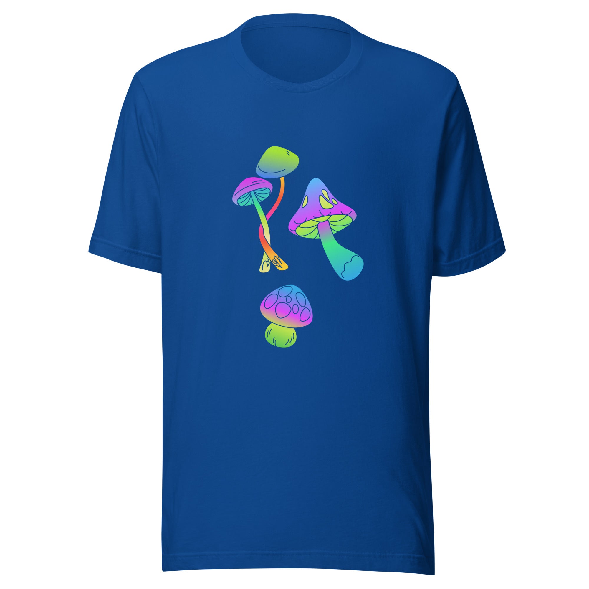 Neon Mushrooms T-Shirt in Blue 
