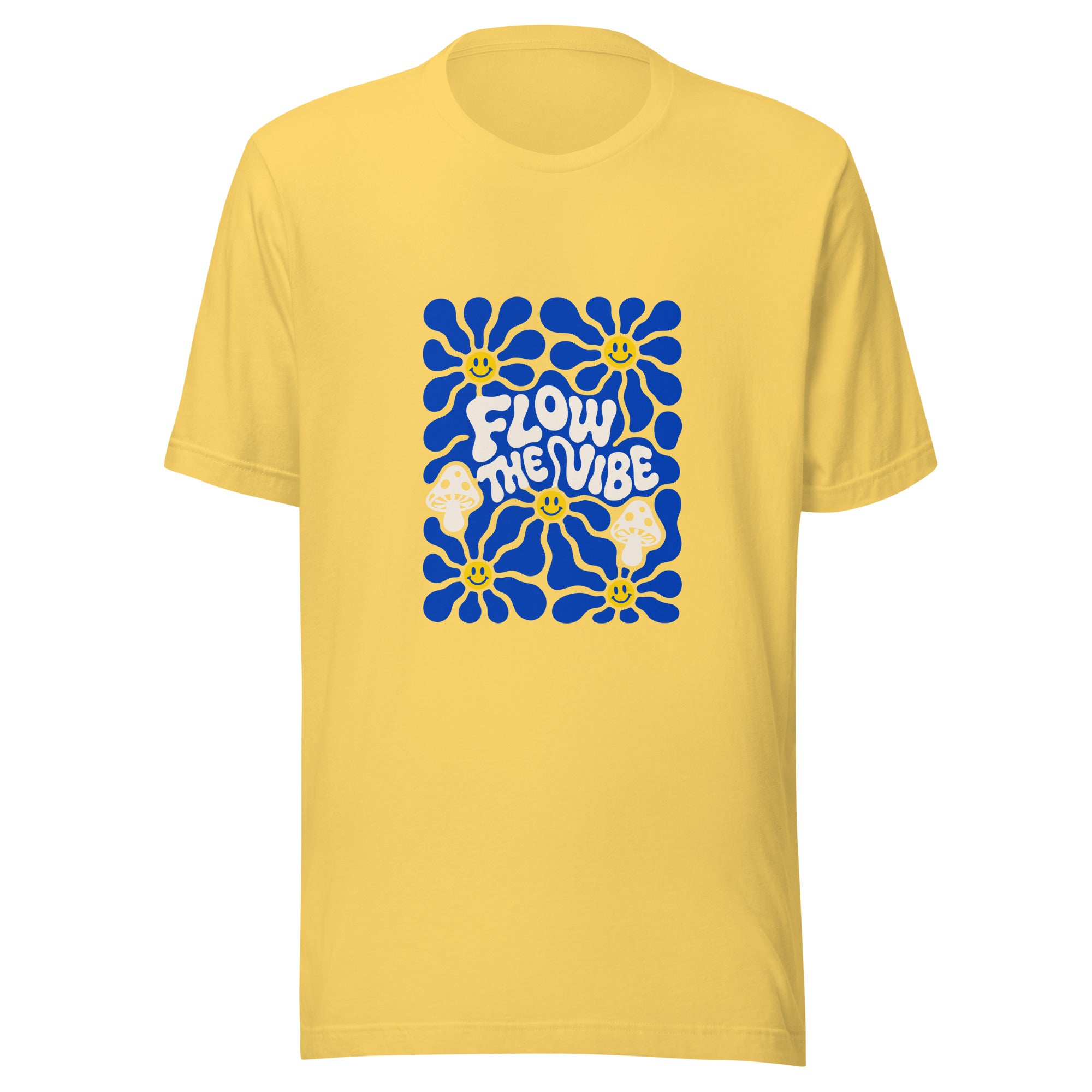 Follow The Vibe Retro Bloom T-Shirt in Yellow